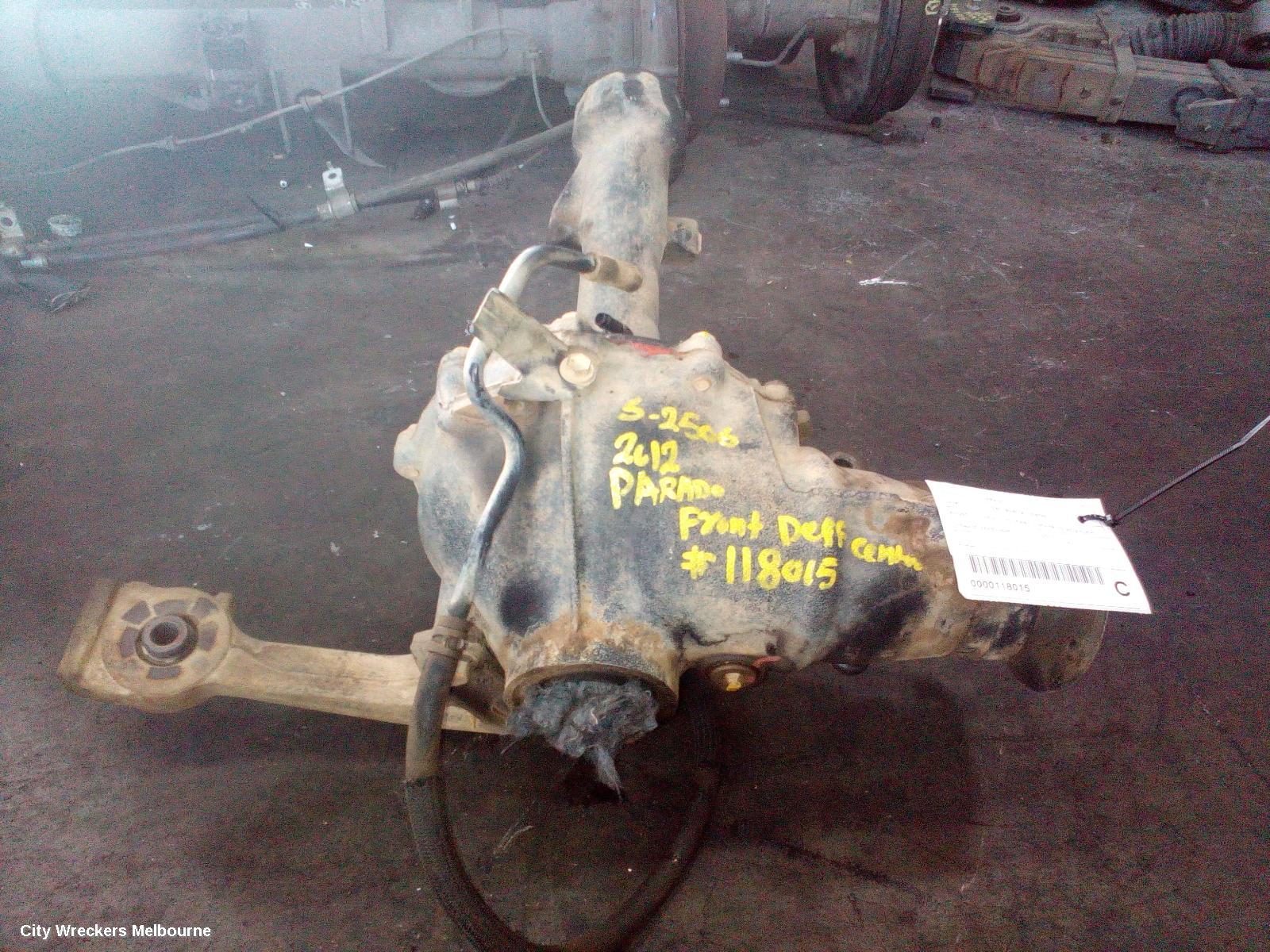 TOYOTA PRADO DIFFERENTIAL CENTRE, FRONT, 3.0, DIESEL, 150 SERIES, 3.909 RATIO (A02A CODE), 08/2009 - 05/2015
