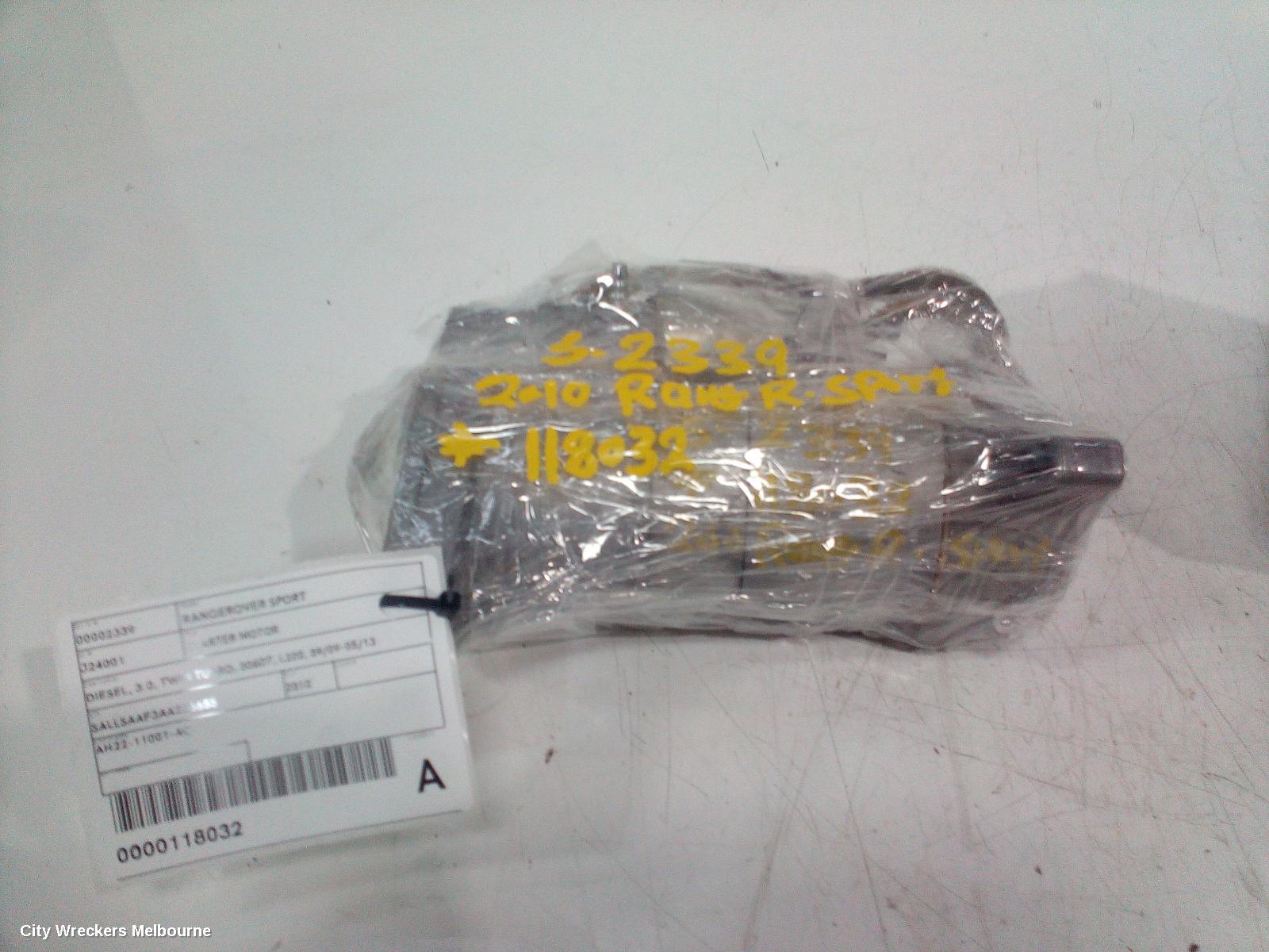 LAND ROVER RANGEROVER SPORT STARTER, DIESEL, 3.0, TWIN TURBO, 306DT, L320, 09/2009 - 05/2013