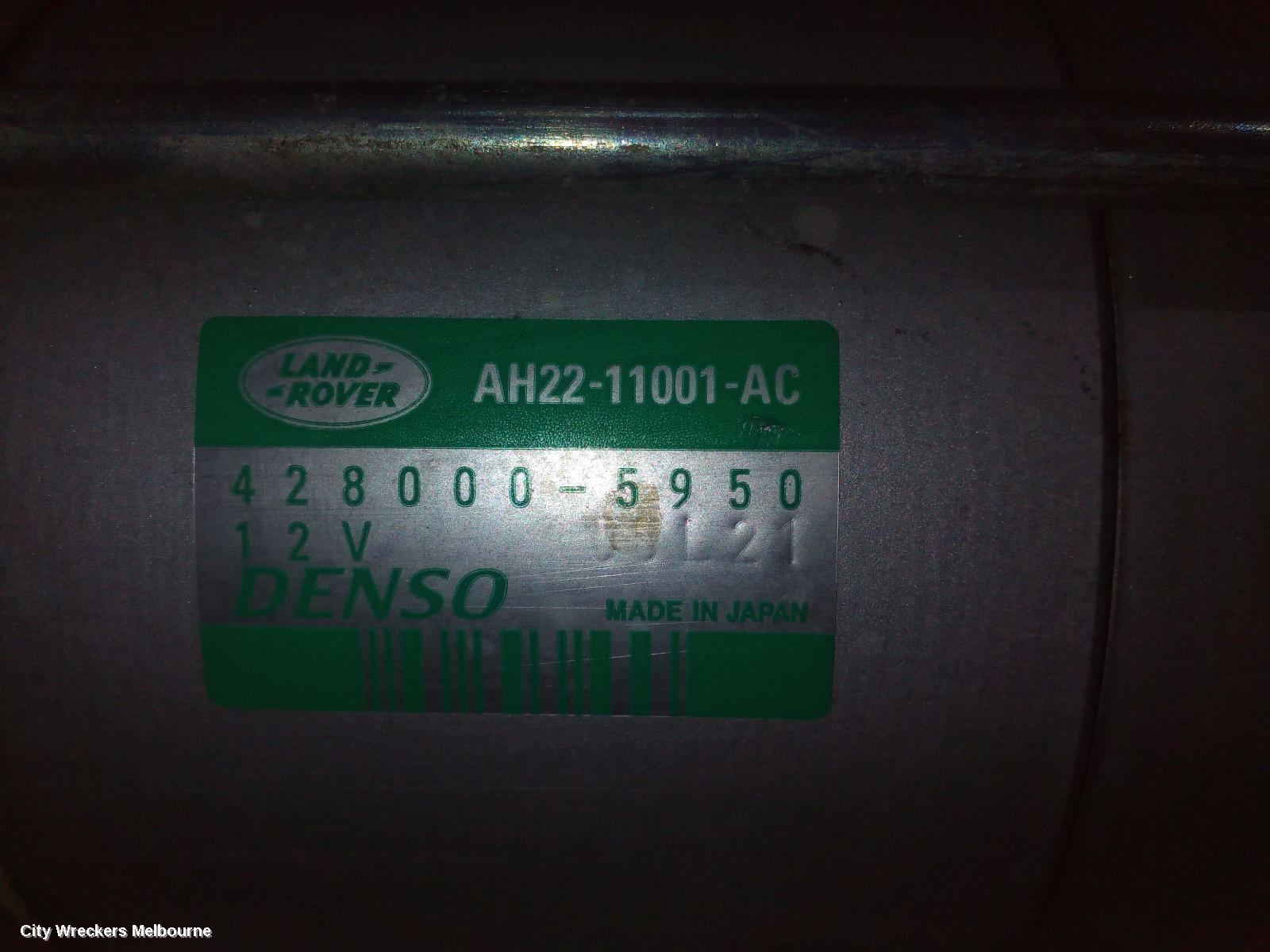 LAND ROVER RANGEROVER SPORT STARTER, DIESEL, 3.0, TWIN TURBO, 306DT, L320, 09/2009 - 05/2013