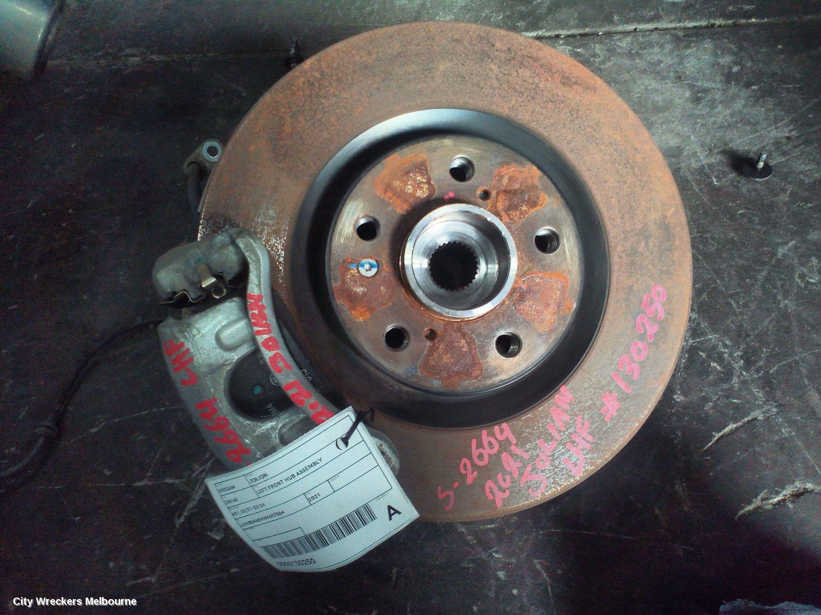 HAVAL JOLION LEFT FRONT HUB ASSEMBLY, A01, 02/2021 ONWARDS