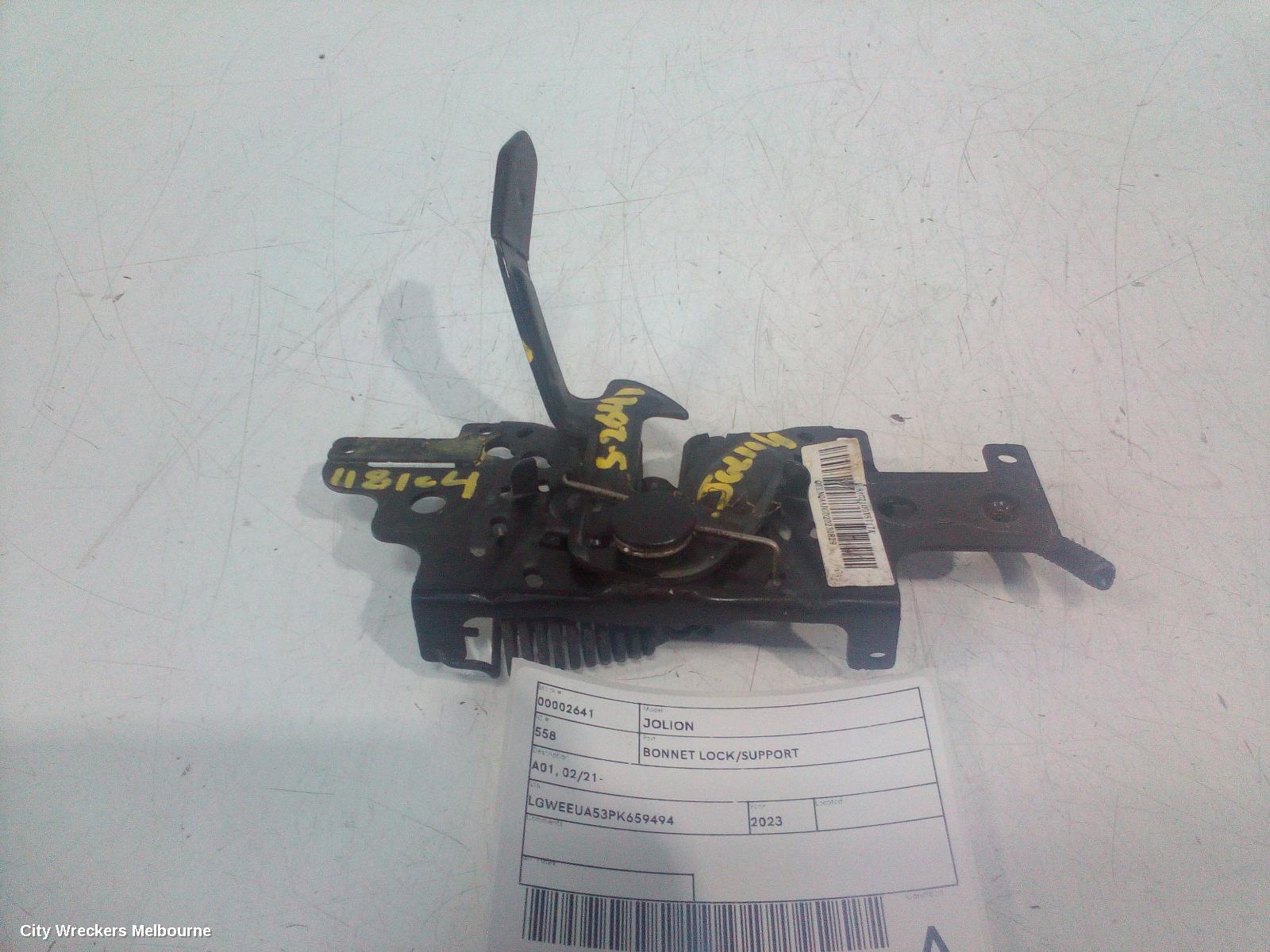 HAVAL JOLION BONNET LOCK/SUPPORT, A01, 02/2021 ONWARDS