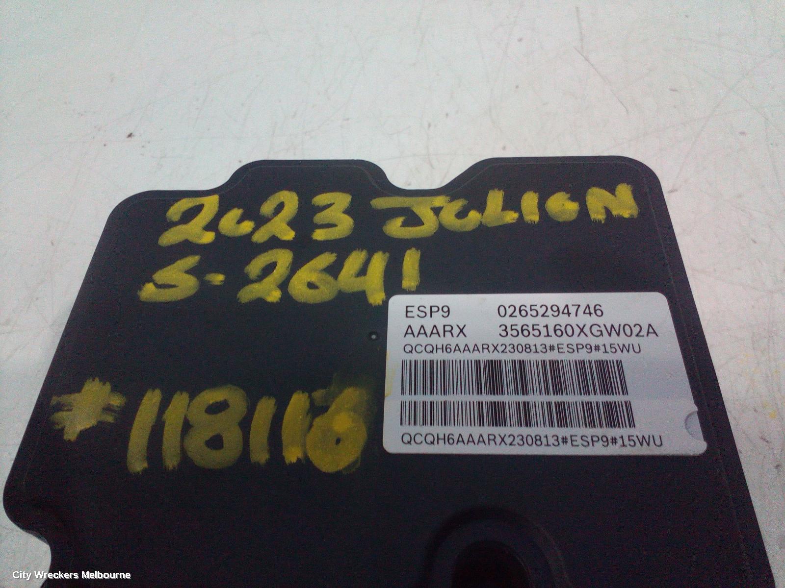 HAVAL JOLION ABS PUMP/MODULATOR, A01, 02/2021 ONWARDS