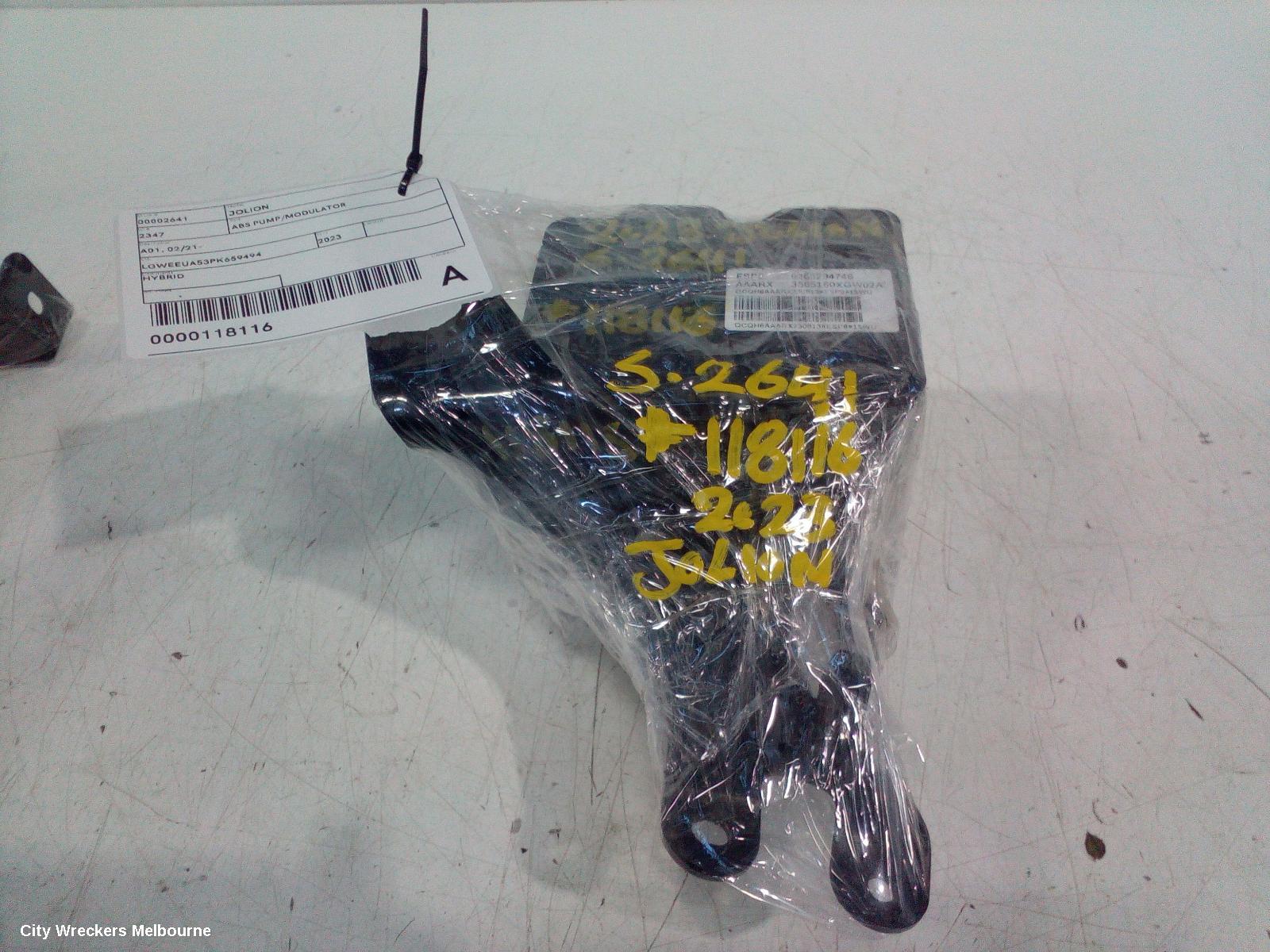 HAVAL JOLION ABS PUMP/MODULATOR, A01, 02/2021 ONWARDS