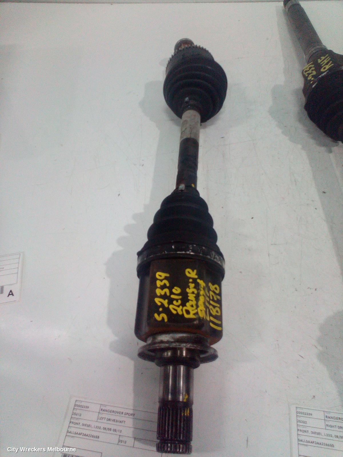 LAND ROVER RANGEROVER SPORT LEFT DRIVESHAFT, FRONT, DIESEL, L320, 08/2005 - 05/2013