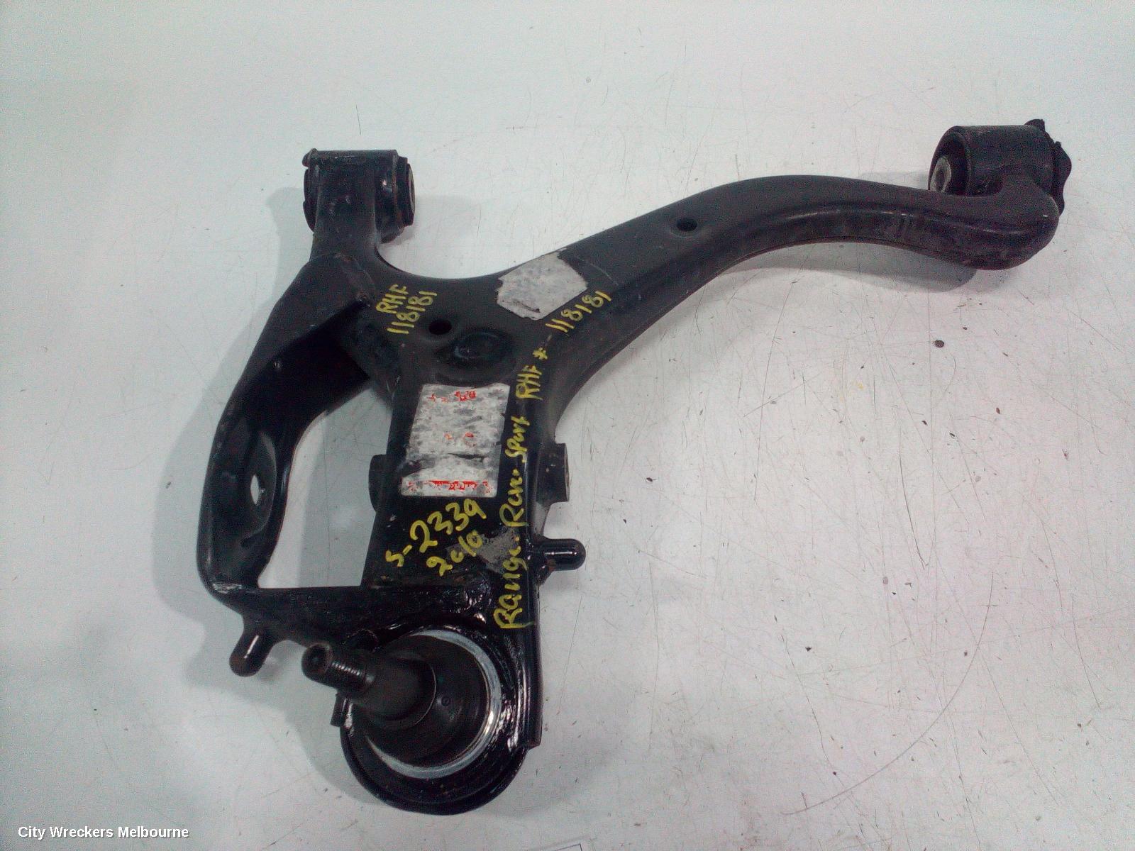 LAND ROVER RANGEROVER SPORT RIGHT FRONT LOWER CONTROL ARM, L320, W/ AIR SUSPENSION TYPE, 08/2005 - 12/2013