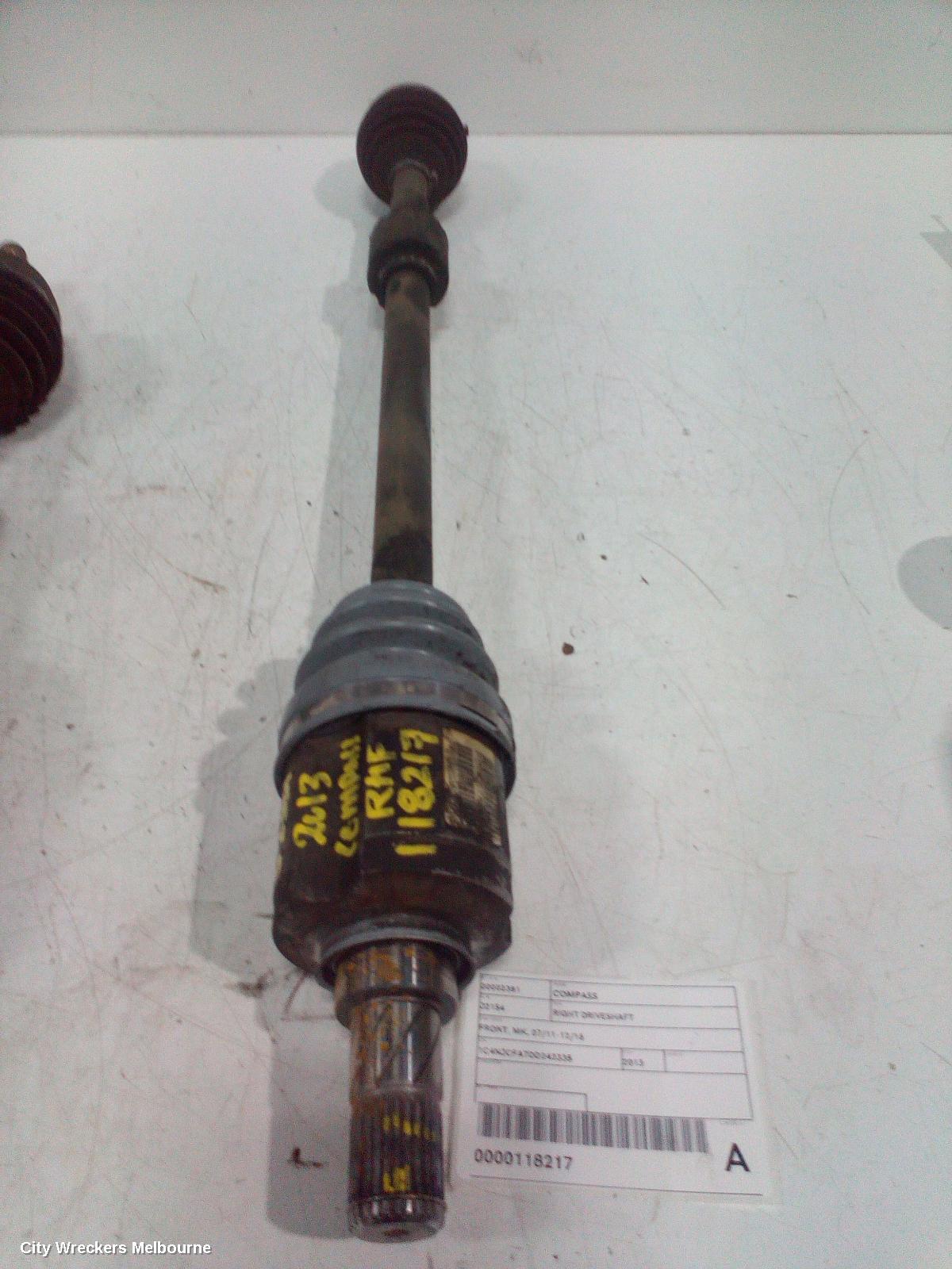 JEEP COMPASS RIGHT DRIVESHAFT, FRONT, MK, 07/2011 - 12/2016