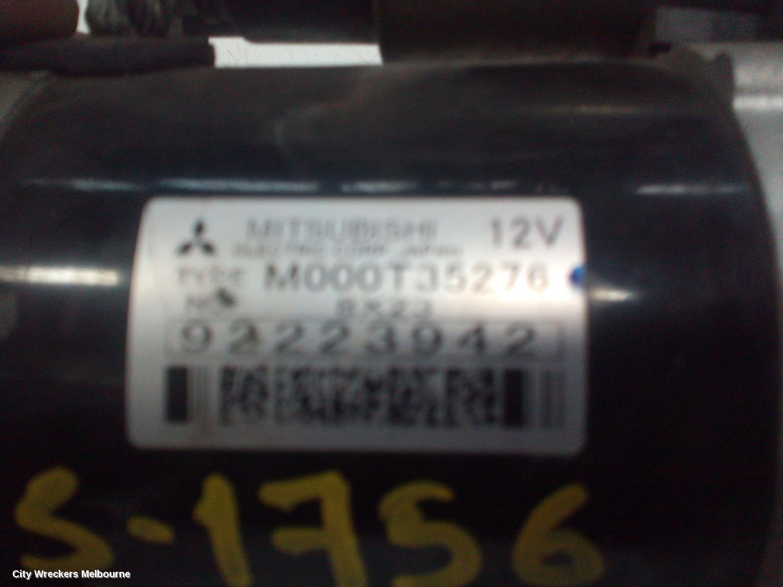 HOLDEN COMMODORE STARTER, 3.6, VE, NUT CONNECTOR TYPE, 08/2006 - 05/2013