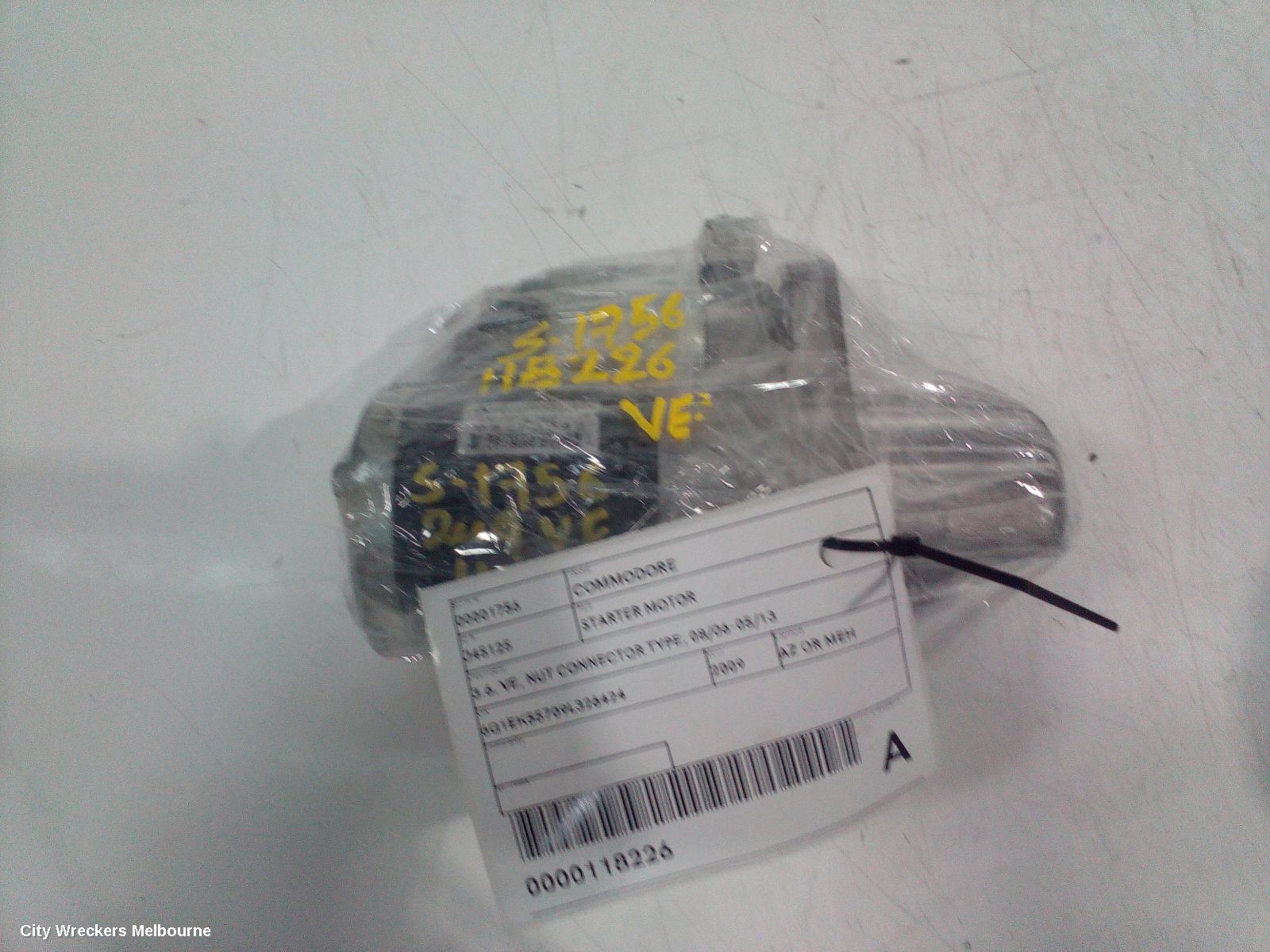 HOLDEN COMMODORE STARTER, 3.6, VE, NUT CONNECTOR TYPE, 08/2006 - 05/2013