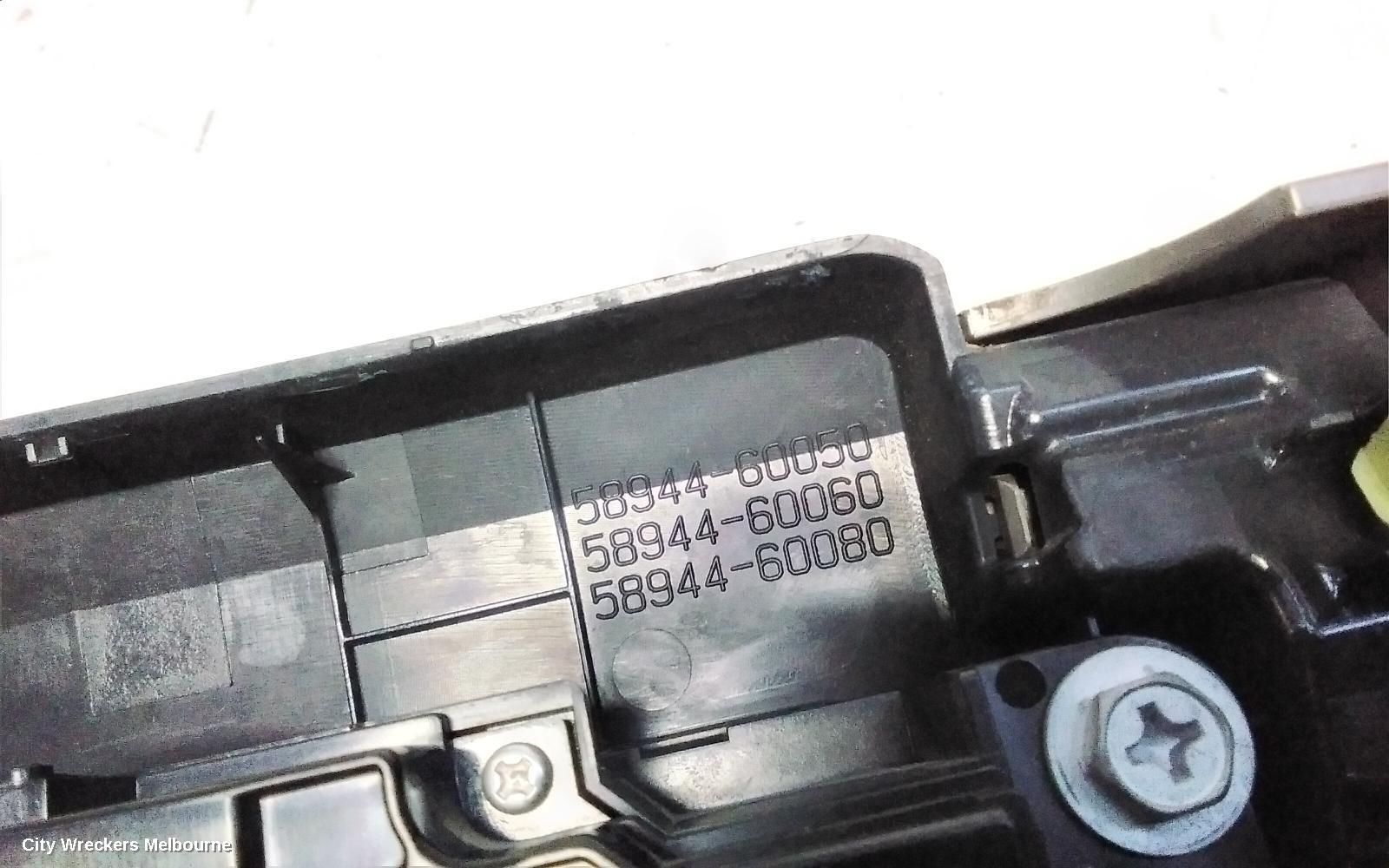 TOYOTA PRADO HEATER/AC CONTROLS, 150 SERIES, REAR, CLIMATE CONTROL TYPE, NON SEAT WARMER TYPE, 08/2009 - 11/2023