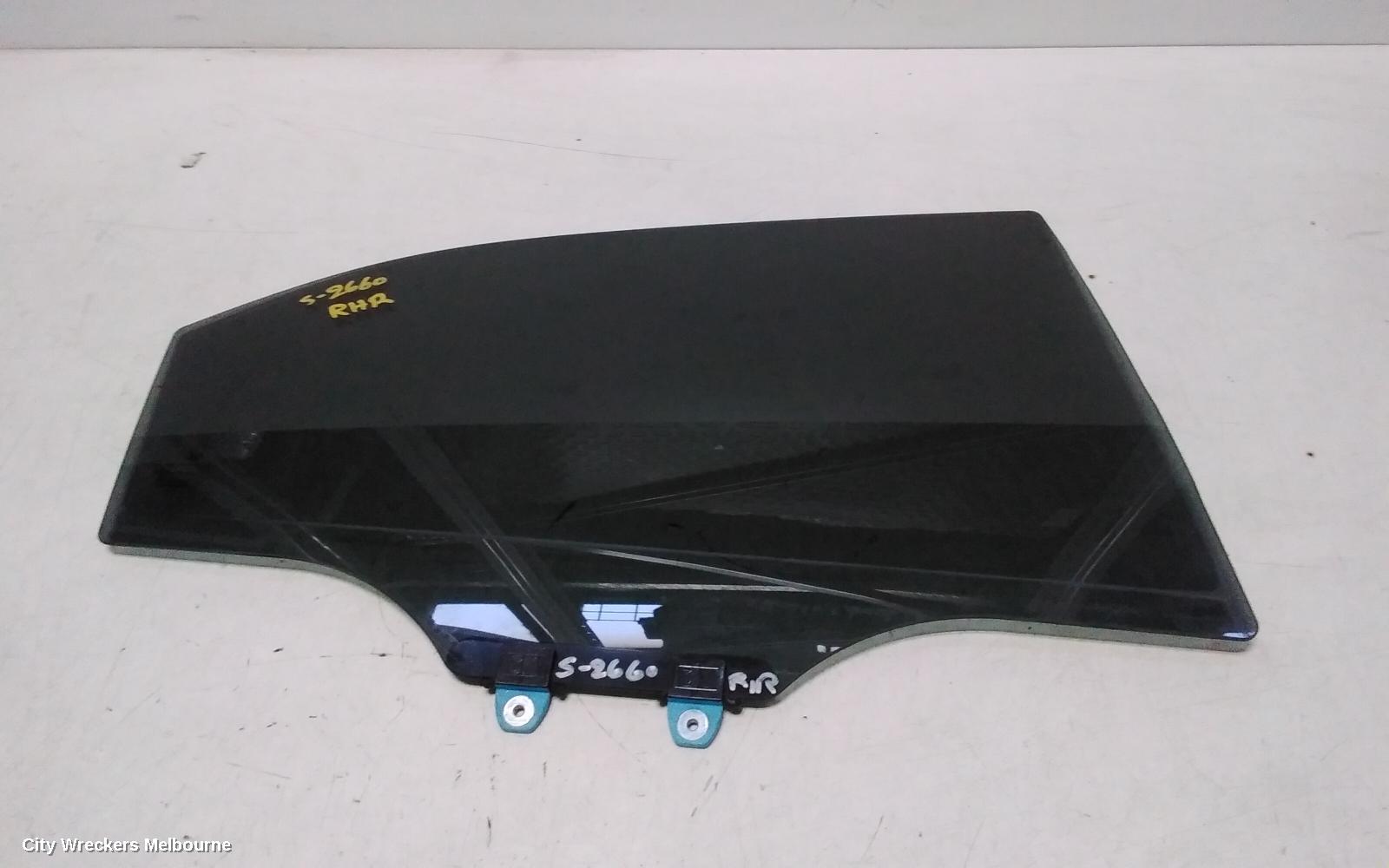 HONDA CIVIC RIGHT REAR DOOR WINDOW, 9TH GEN, HATCH, 02/2012 - 04/2016