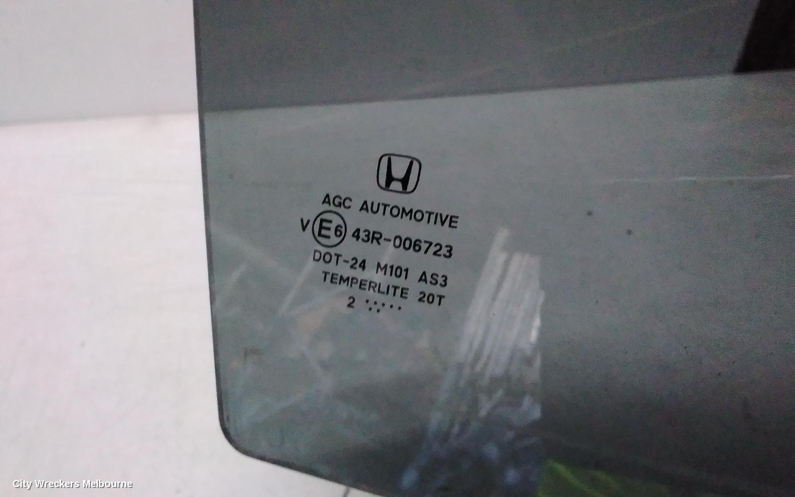 HONDA CIVIC RIGHT REAR DOOR WINDOW, 9TH GEN, HATCH, 02/2012 - 04/2016