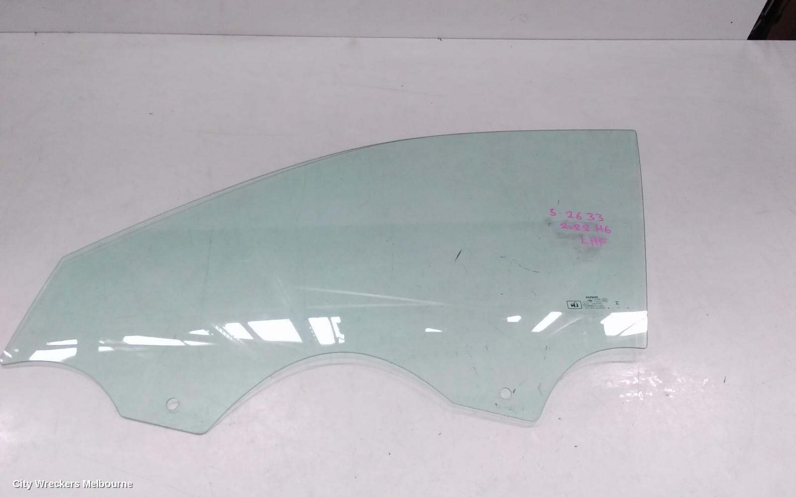 HAVAL H6 LEFT FRONT DOOR WINDOW, B01/B03, 02/2021 ONWARDS