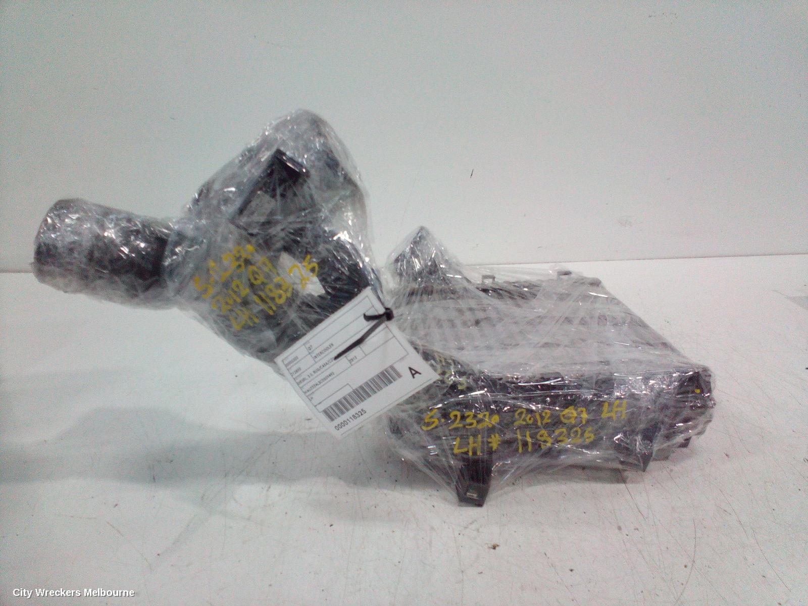 AUDI Q7 INTERCOOLER, DIESEL, 3.0, BUG/CASA/CJGA/CRCA CODE, LH SIDE, 4L, 09/2006 - 08/2015