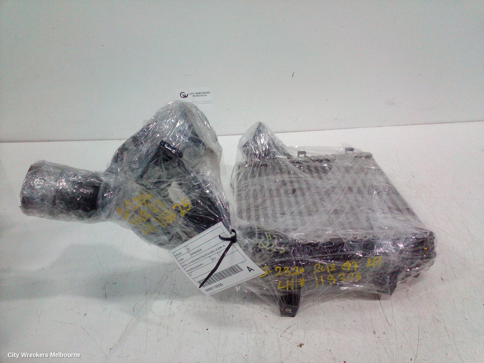 AUDI Q7 INTERCOOLER, DIESEL, 3.0, BUG/CASA/CJGA/CRCA CODE, LH SIDE, 4L, 09/2006 - 08/2015