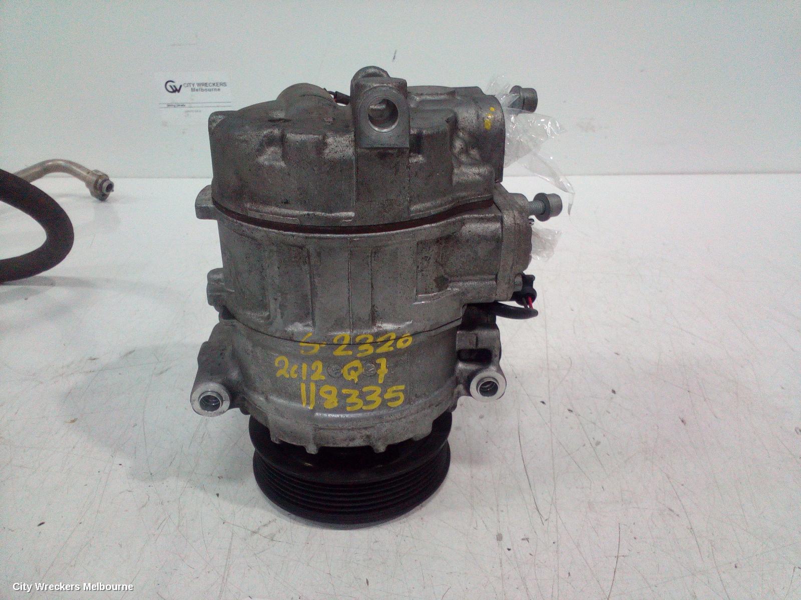 AUDI Q7 A/C COMPRESSOR, 4L, 3.0, DIESEL, 09/2010 - 08/2015