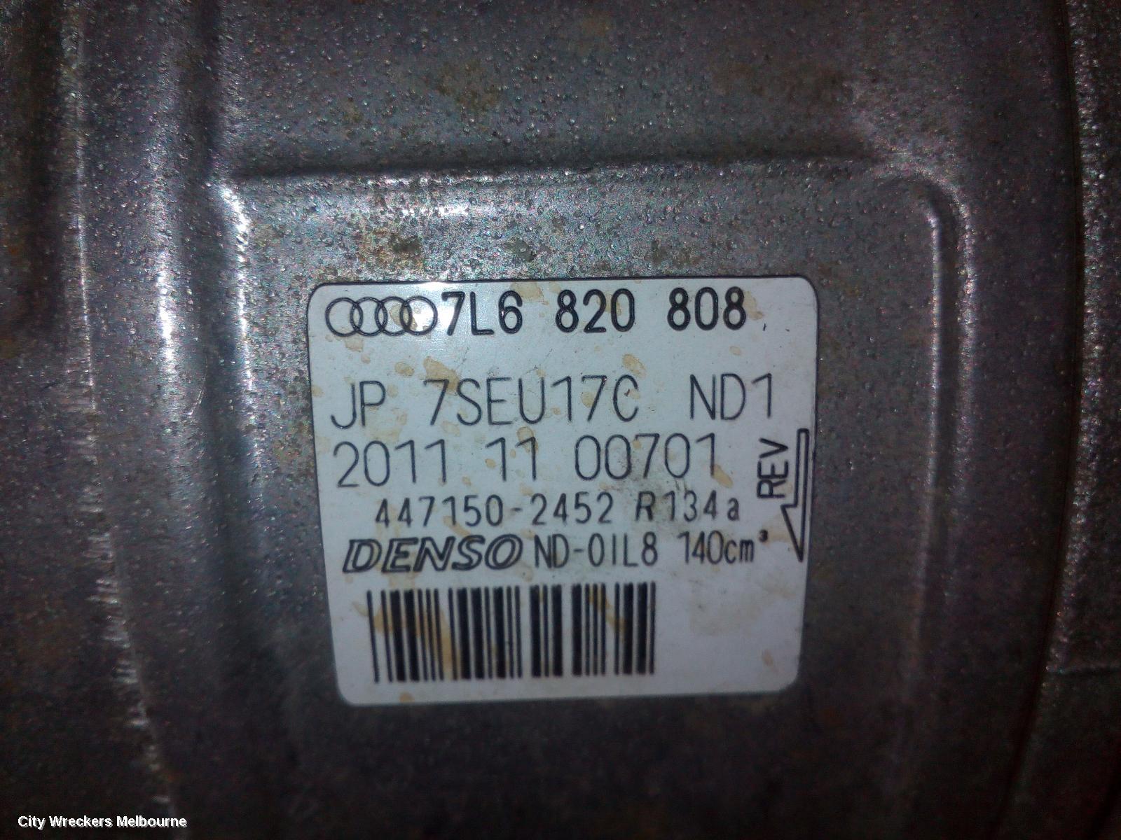 AUDI Q7 A/C COMPRESSOR, 4L, 3.0, DIESEL, 09/2010 - 08/2015