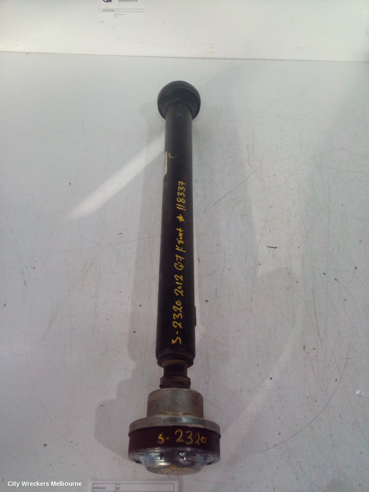 AUDI Q7 FRONT PROP SHAFT, 3.0, DIESEL, 4L, 09/2006 - 08/2015