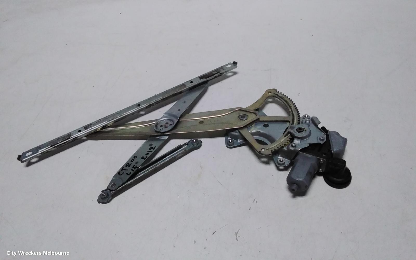 LEXUS CT200H LEFT FRONT WINDOW REG/MOTOR, ZWA10, DOOR REG ASSY (REG AND MOTOR), 03/2011 - 10/2022