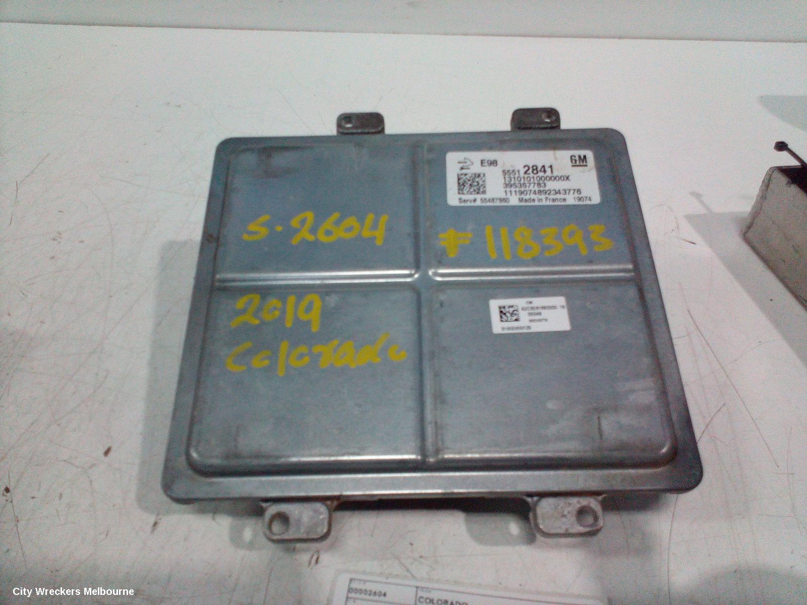HOLDEN COLORADO ECU, ENGINE ECU, 2.8, DIESEL, P/N 12621842, ECU ONLY, RG, 01/2012 - 12/2020