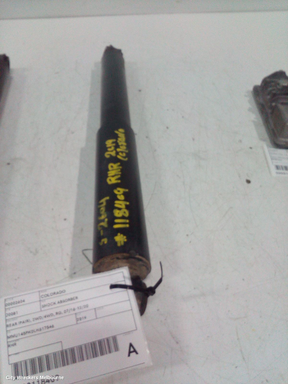 HOLDEN COLORADO SHOCK ABSORBER, REAR (PAIR), 2WD/4WD, RG, 07/2016 - 12/2020