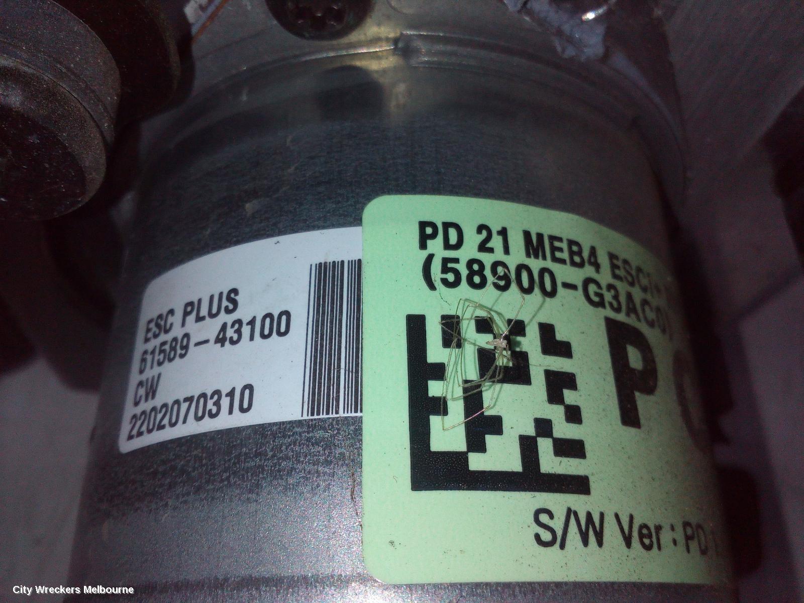 HYUNDAI I30 ABS PUMP/MODULATOR, P/N, 58900G3AC0, PD, 03/2017 ONWARDS