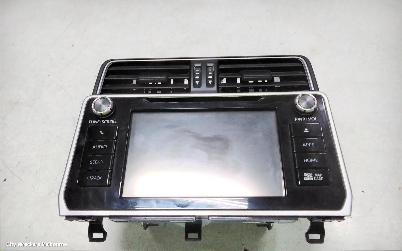 TOYOTA PRADO RADIO/CD/DVD/SAT/TV, DISPLAY/HEAD UNIT, SAT NAV TYPE, 9IN, 150 SERIES, 08/2017 ONWARDS