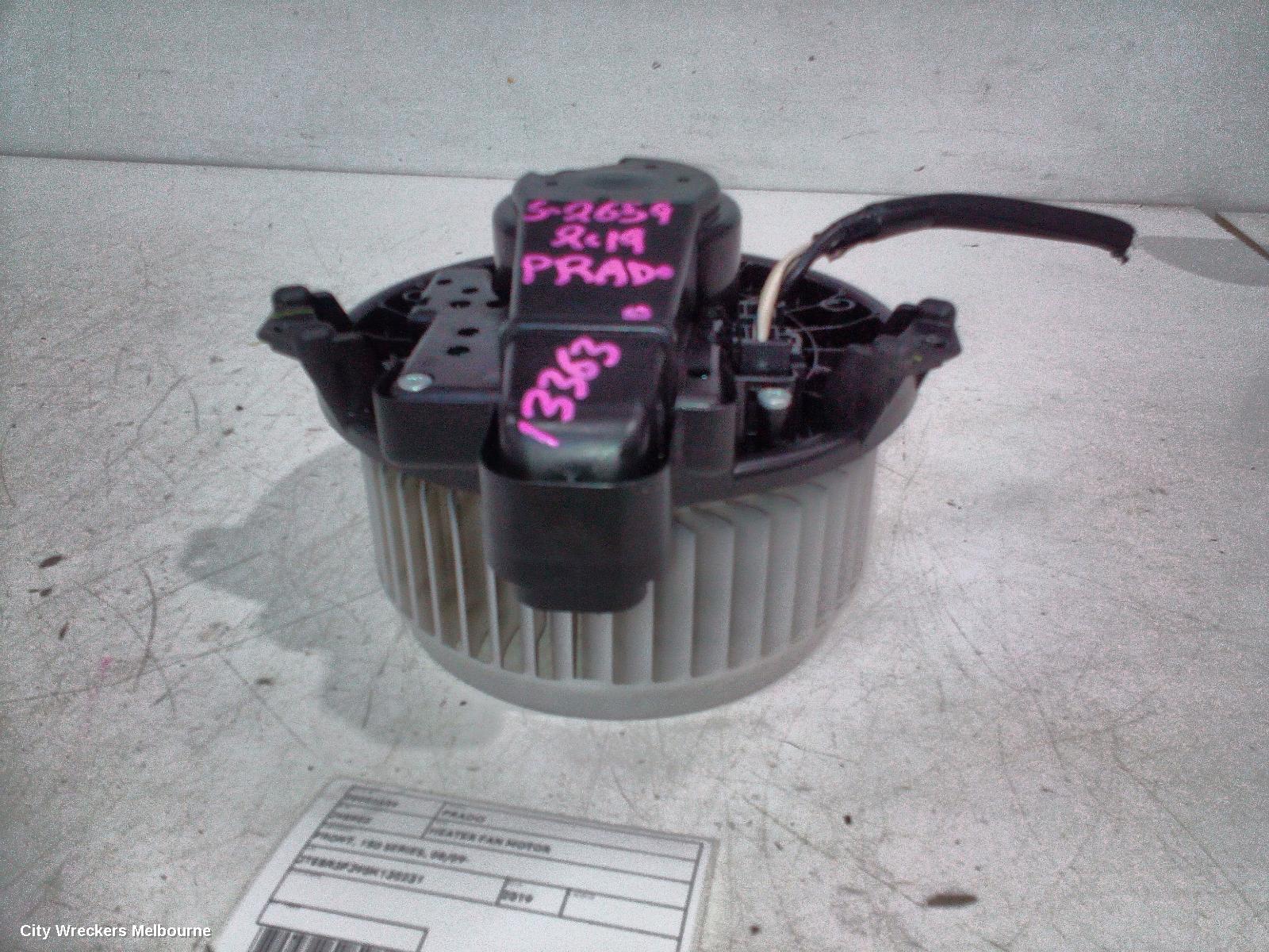 TOYOTA PRADO HEATER FAN MOTOR, FRONT, 150 SERIES, 08/2009 ONWARDS