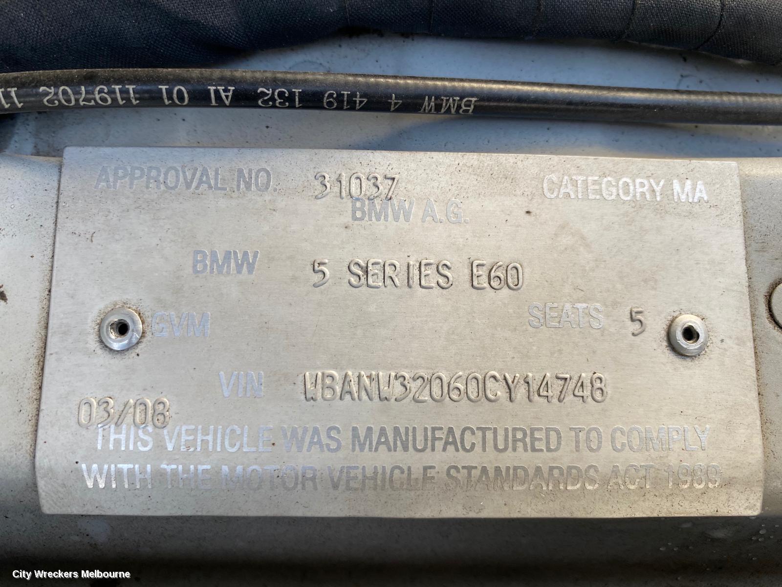 BMW 5 SERIES OXYGEN SENSOR, E60 10/2003 - 04/2010