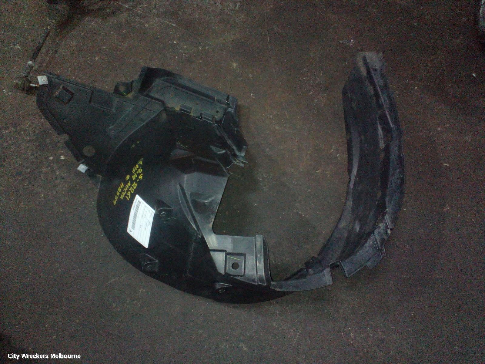 NISSAN MICRA LEFT GUARD LINER, K13, 12/2012 - 03/2015