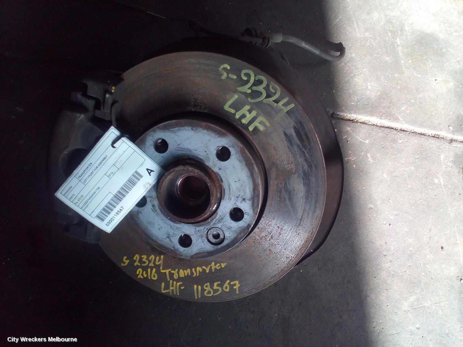 VOLKSWAGEN TRANSPORTER LEFT FRONT HUB ASSEMBLY, T6, 07/2015 - 08/2024