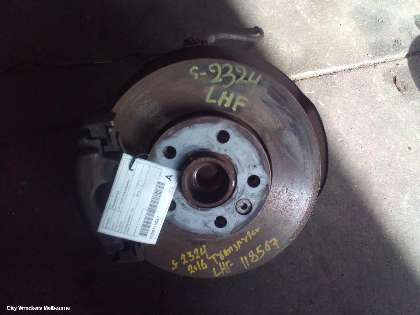 VOLKSWAGEN TRANSPORTER LEFT FRONT HUB ASSEMBLY, T6, 07/2015 - 08/2024