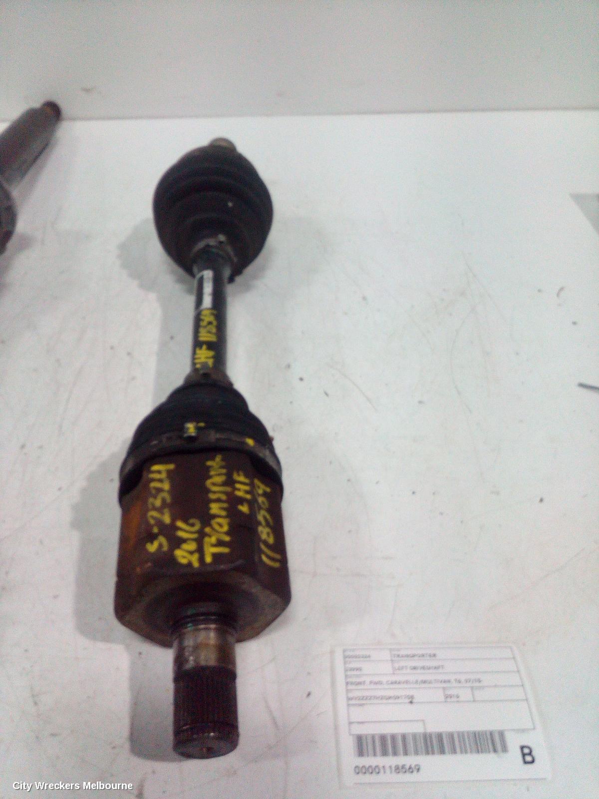 VOLKSWAGEN TRANSPORTER LEFT DRIVESHAFT, FRONT, FWD, CARAVELLE/MULTIVAN, T6, 07/2015 ONWARDS