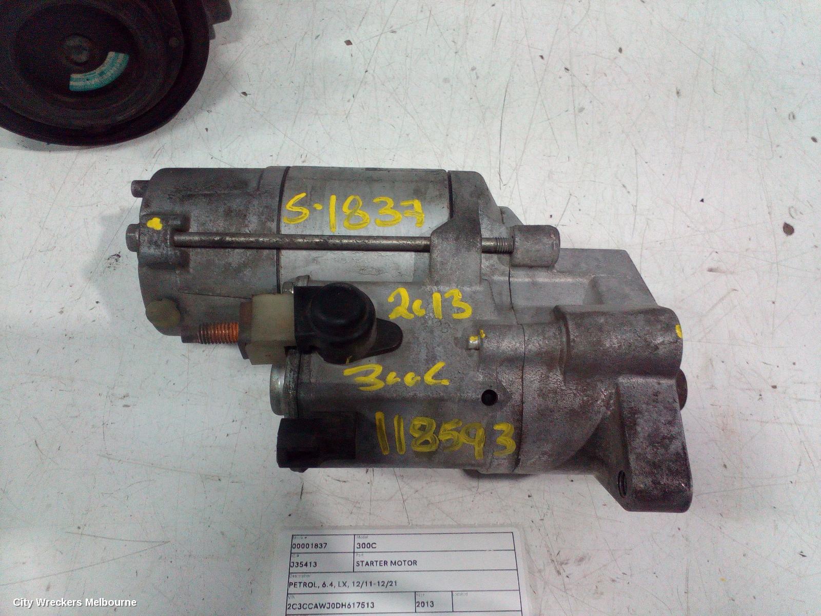 CHRYSLER 300C STARTER, PETROL, 6.4, LX, 12/2011 - 12/2021