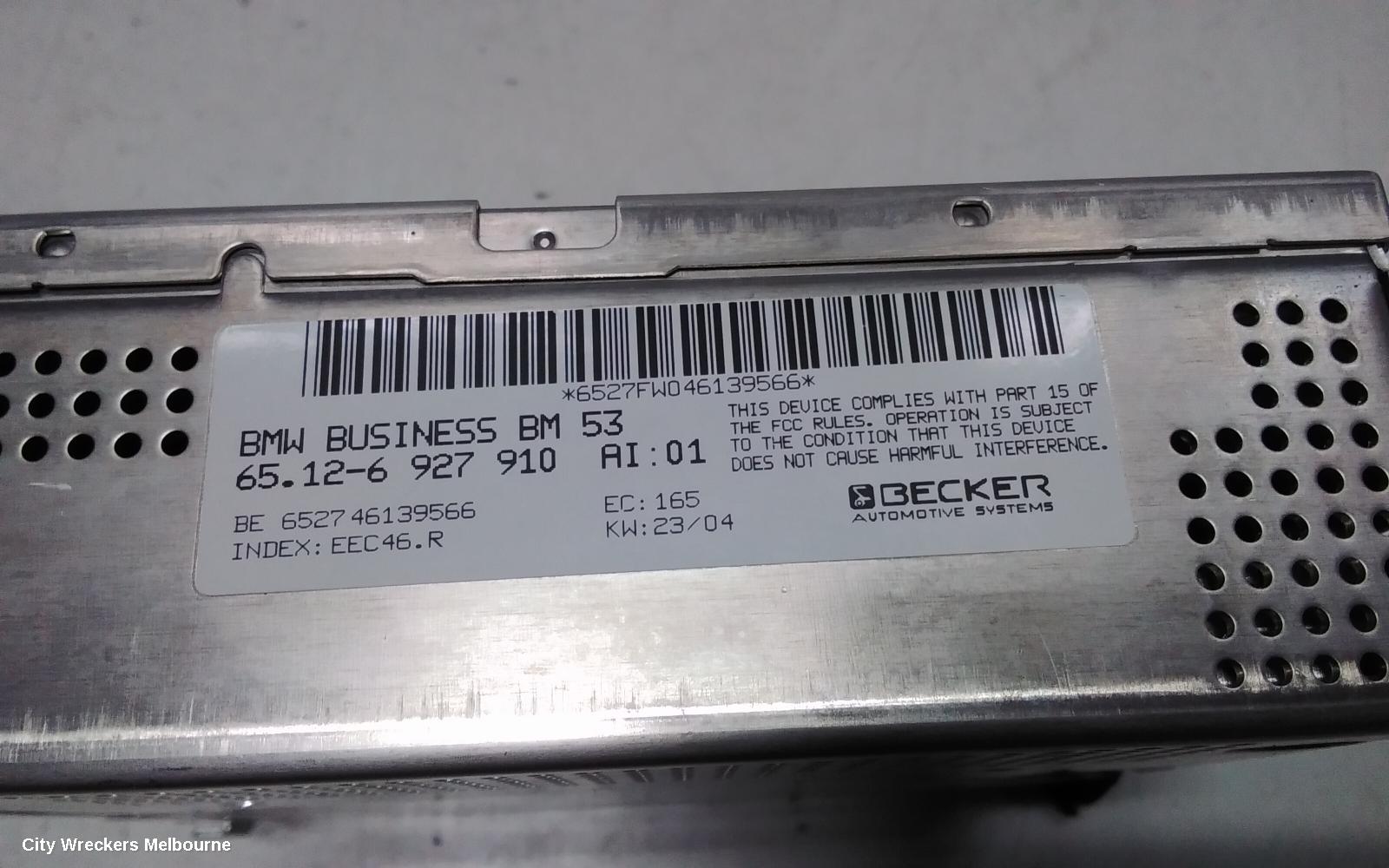 BMW 3 SERIES RADIO/CD/DVD/SAT/TV, BM53 RADIO MODULE IN BOOT, FLAT PIN TYPE, E46, 09/2001 - 07/2006