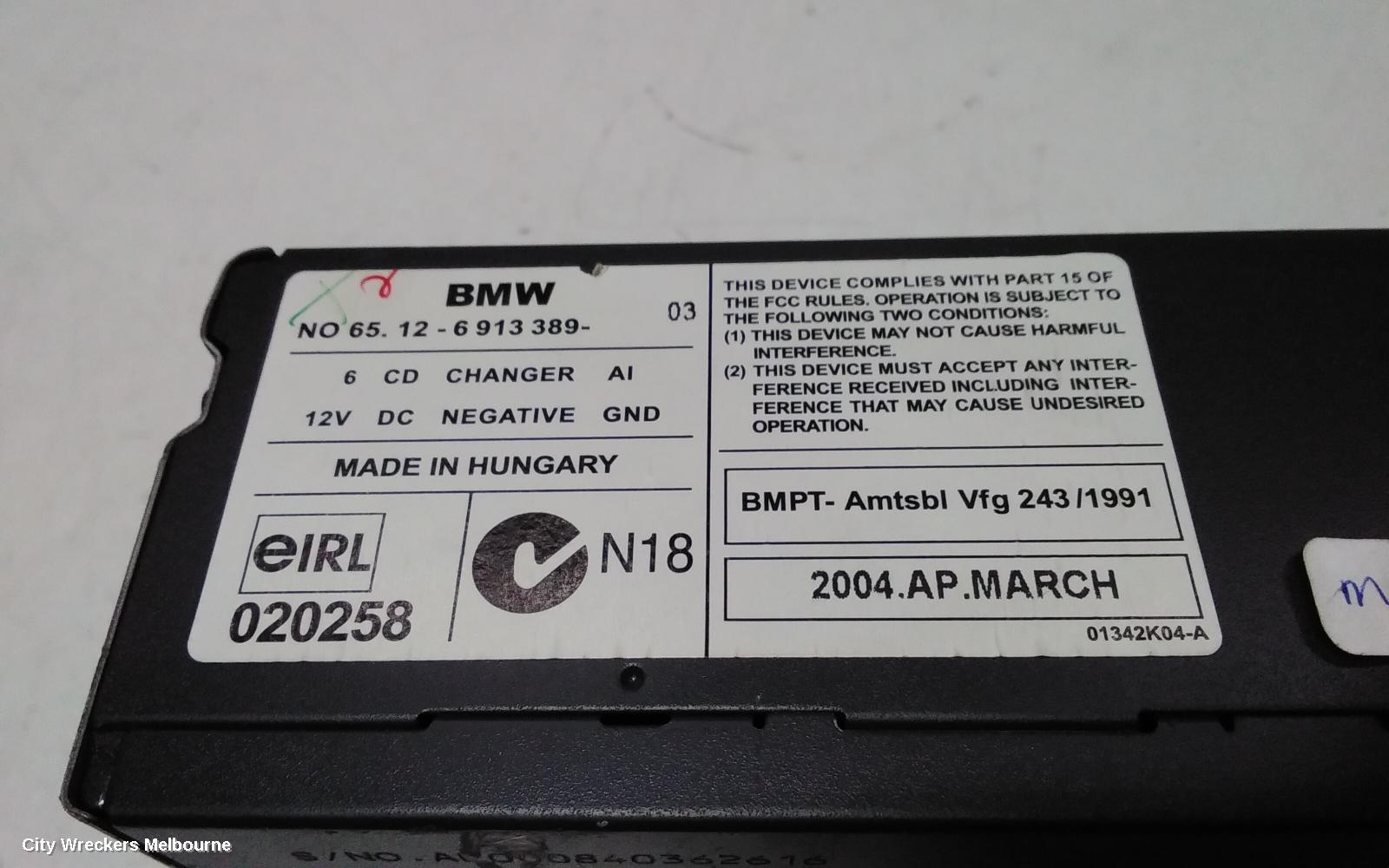 BMW 3 SERIES RADIO/CD/DVD/SAT/TV, CD STACKER IN BOOT, E90/E91/E92/E93, 03/2005 - 09/2013