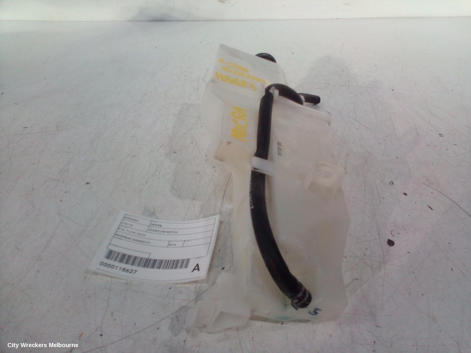 NISSAN MICRA OVERFLOW BOTTLE, K13, 11/2010 - 12/2016