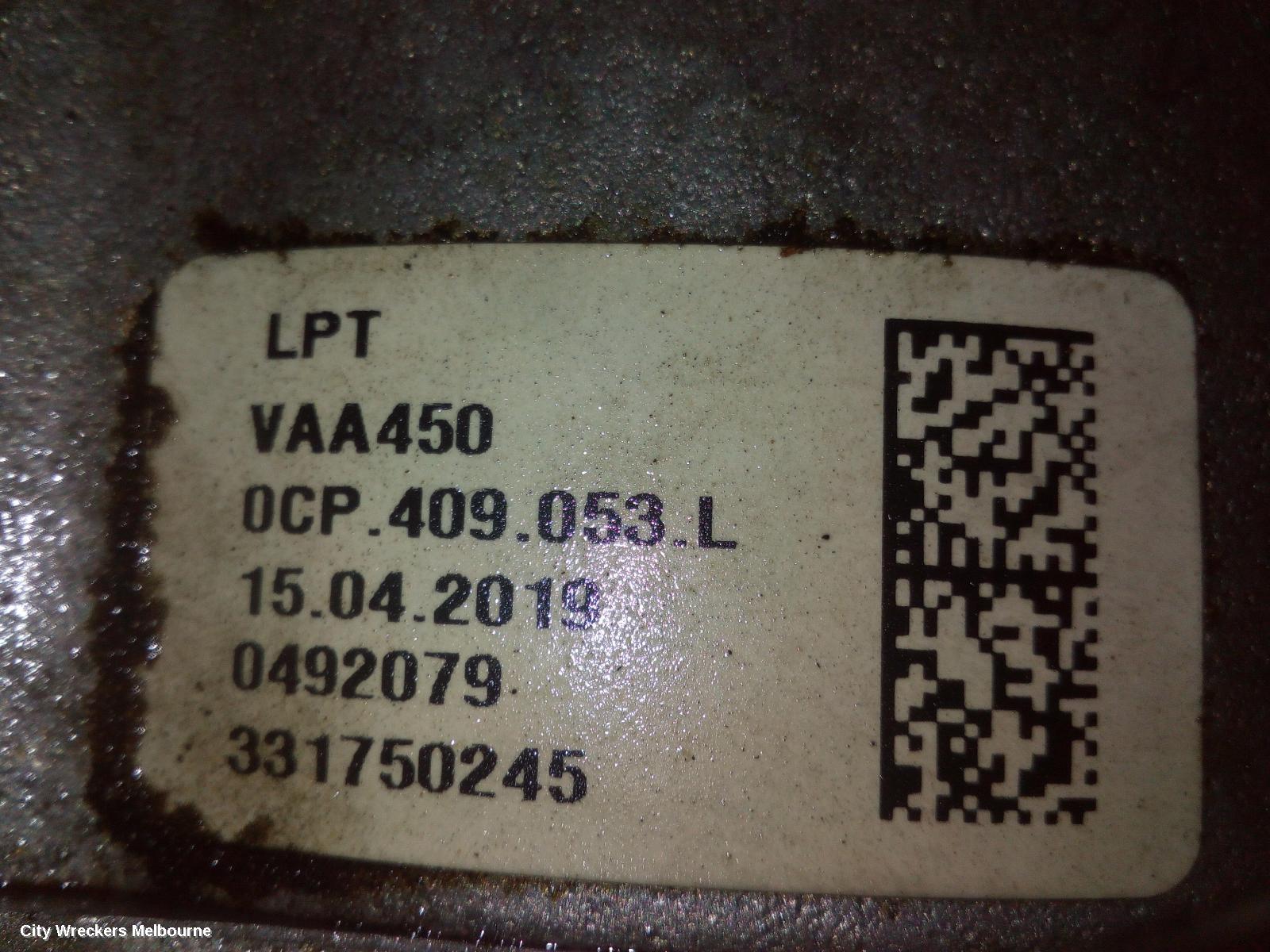 VOLKSWAGEN TIGUAN TRANSFER CASE, AUTO, PETROL, 2.0, DQ500, 7 SPEED, 5NA, 06/2016 ONWARDS