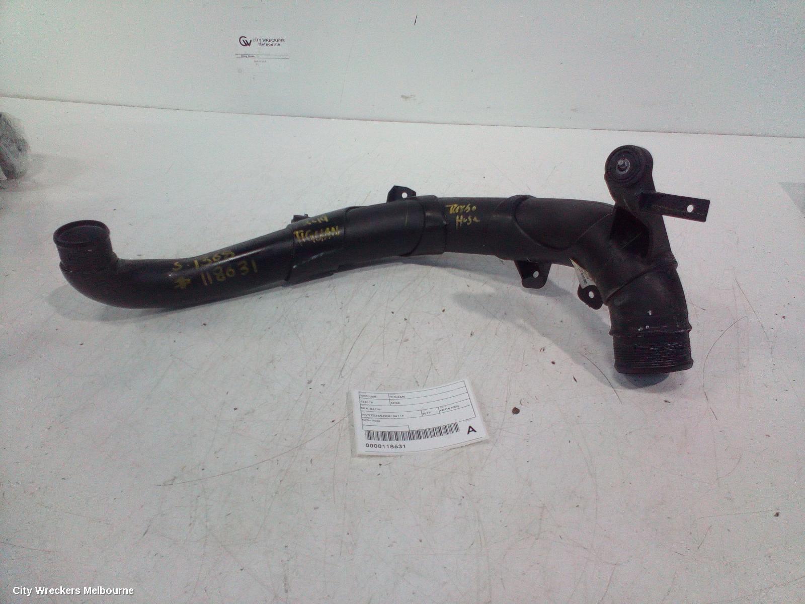 VOLKSWAGEN TIGUAN, 5NA, 06/2016 - 02/2024, TURBO HOSE: 118631