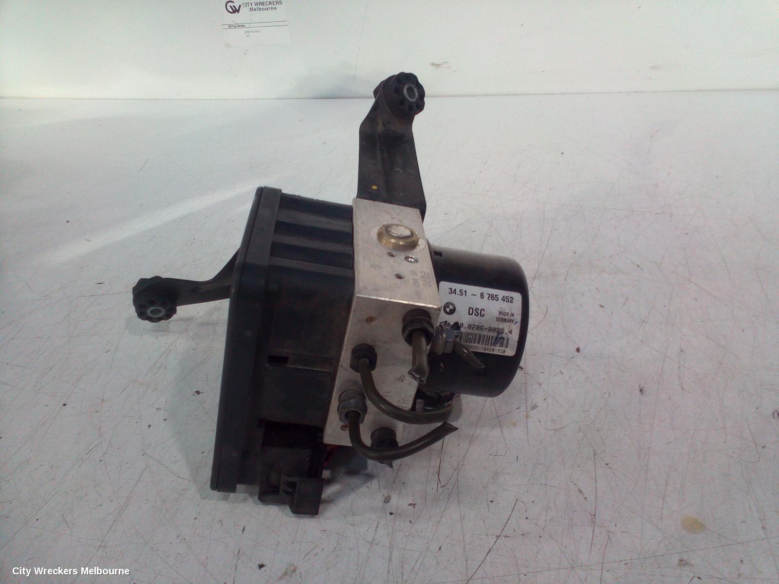 BMW 3 SERIES ABS PUMP/MODULATOR, E46, ON MOTOR P/N 34516765452, 09/1998 - 07/2006