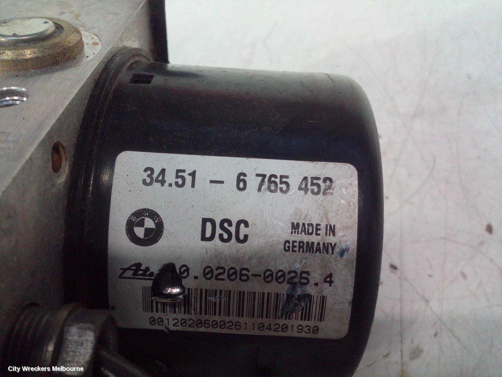 BMW 3 SERIES ABS PUMP/MODULATOR, E46, ON MOTOR P/N 34516765452, 09/1998 - 07/2006