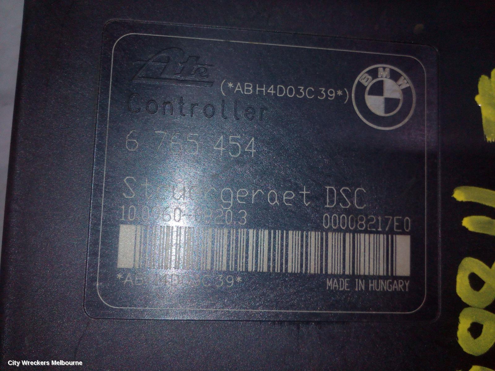 BMW 3 SERIES ABS PUMP/MODULATOR, E46, ON MOTOR P/N 34516765452, 09/1998 - 07/2006
