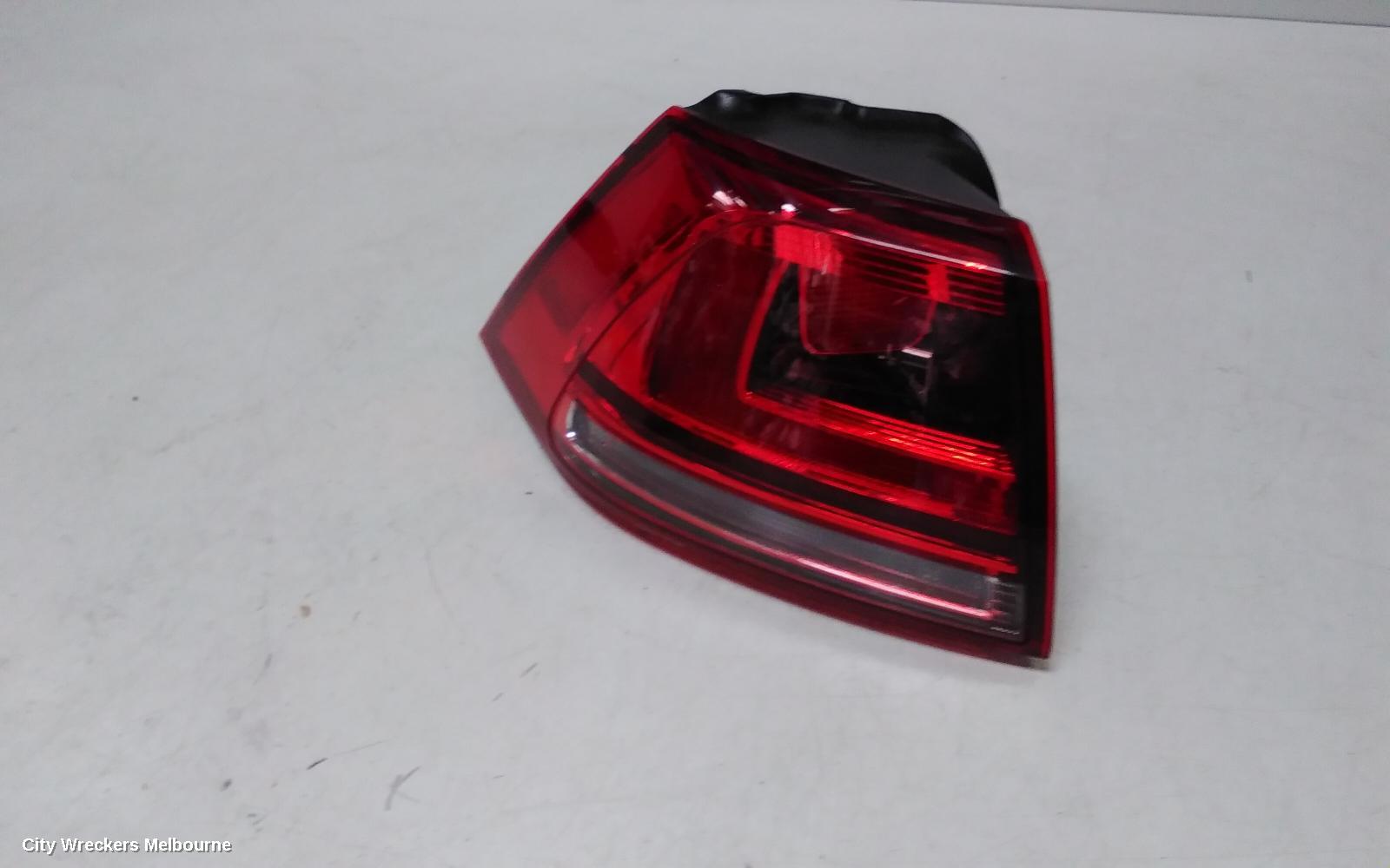 VOLKSWAGEN GOLF LEFT TAILLIGHT, GEN 7, HATCH, STANDARD, TRENDLINE/COMFORTLINE, NON LED TYPE, NON TINTED TYPE, 03/2013 - 03/2017