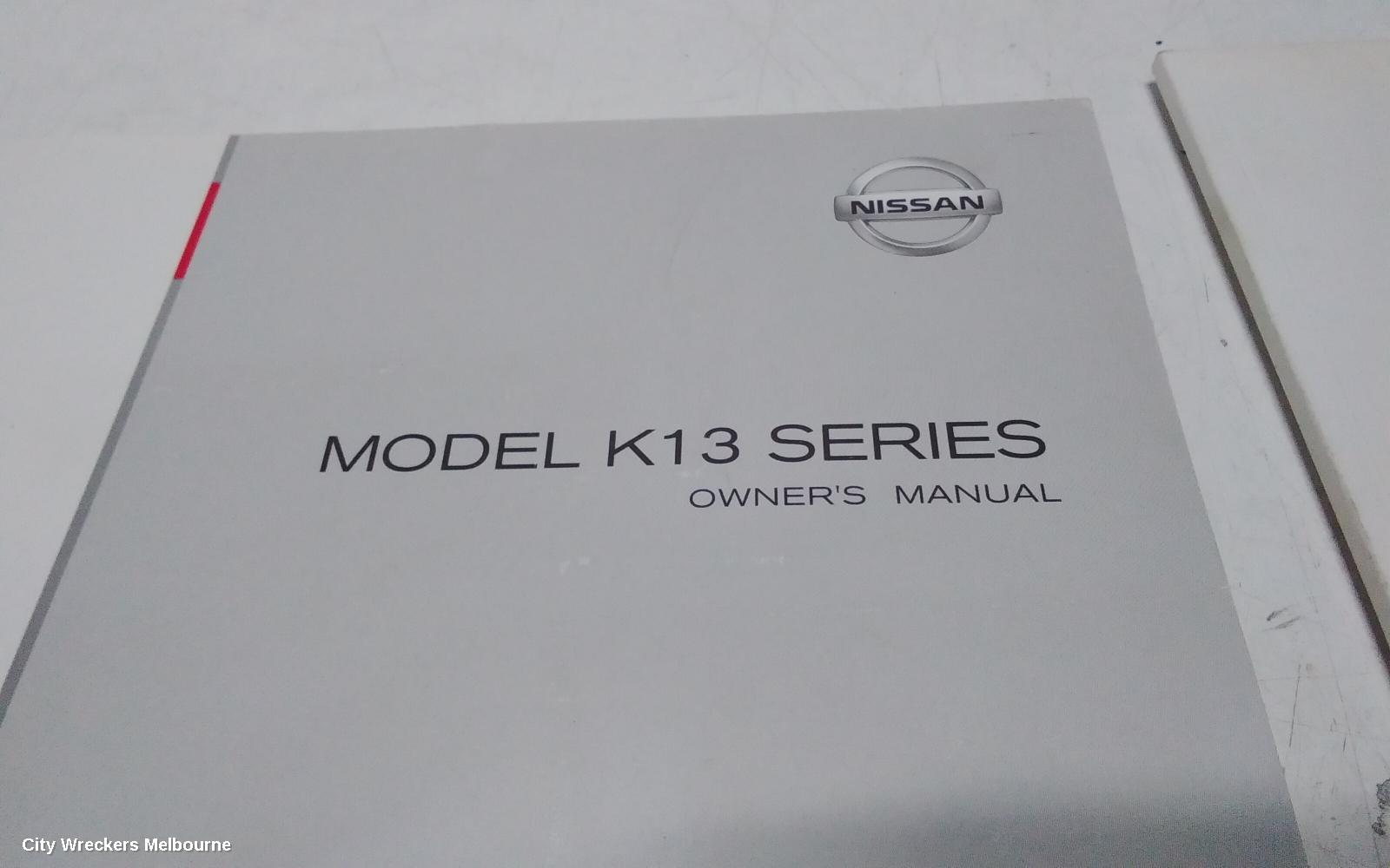 NISSAN MICRA OWNERS HANDBOOK, K13, 11/2010 - 12/2016