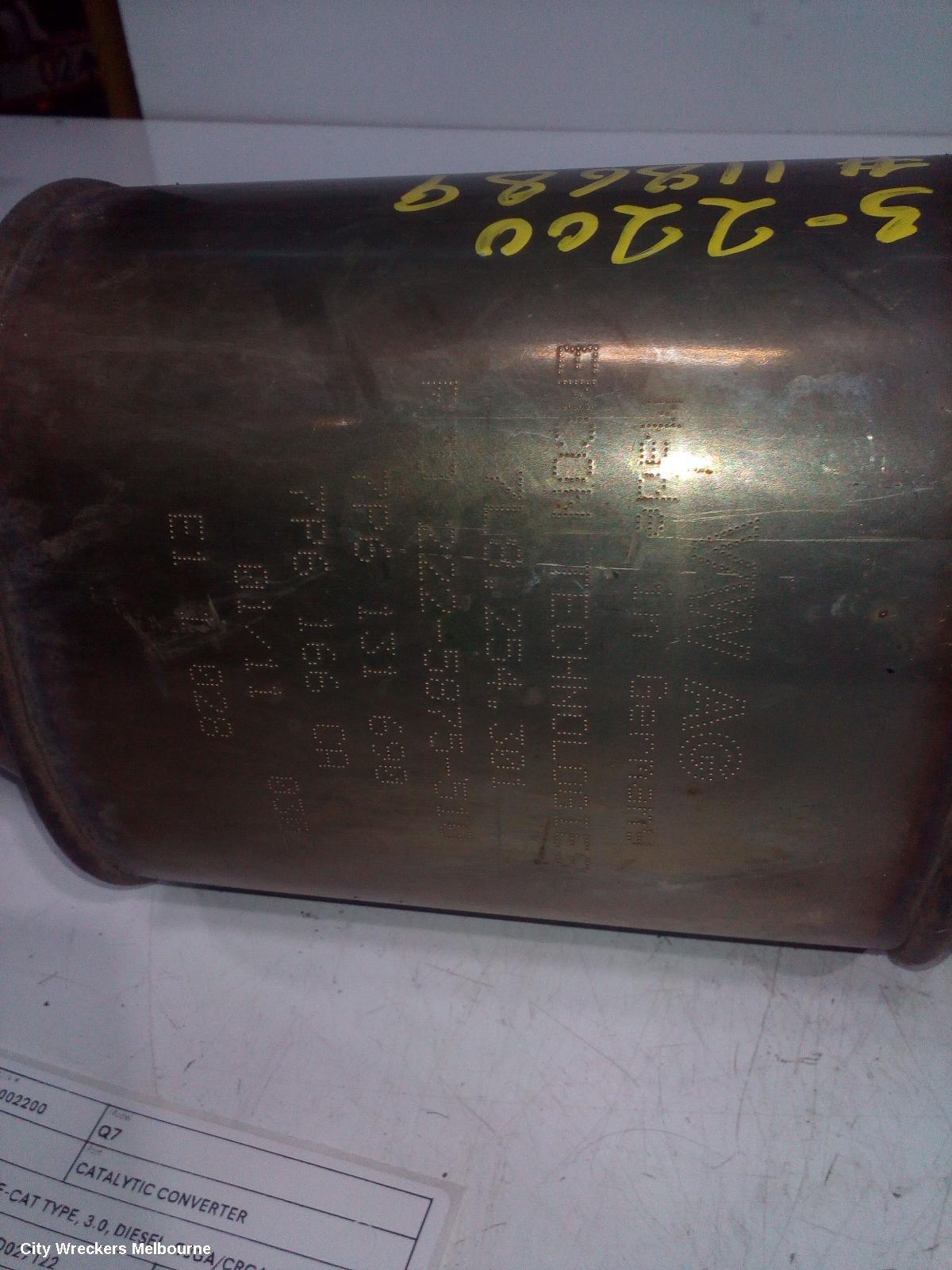 AUDI Q7 CATALYTIC CONVERTER, DOWNPIPE-CAT TYPE, 3.0, DIESEL, CJGA/CRCA/CJMA CODE, 4L, 09/2010 - 08/2015