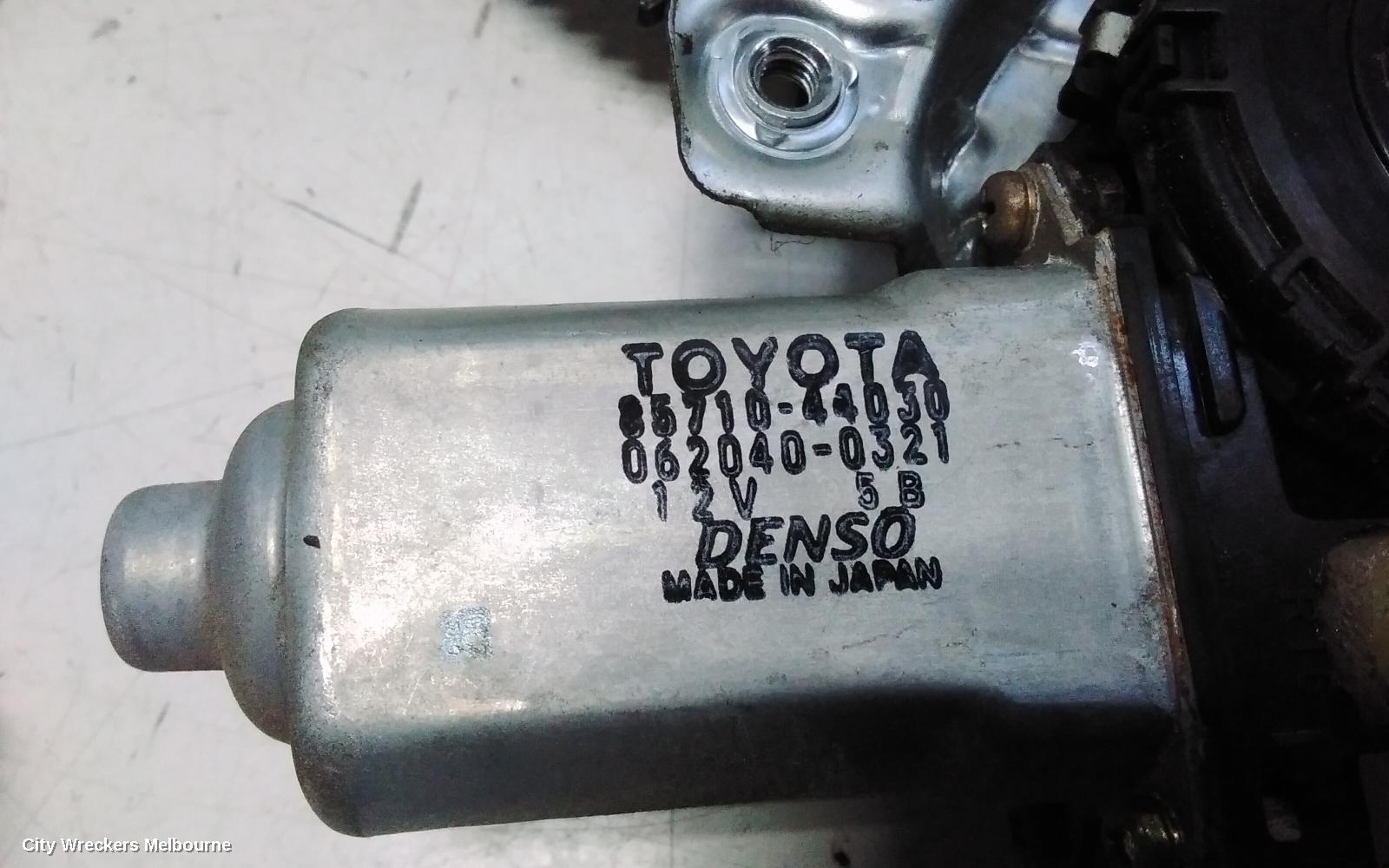 TOYOTA TARAGO RIGHT FRONT WINDOW REG/MOTOR, ACR30, POWER, 06/2000 - 02/2006