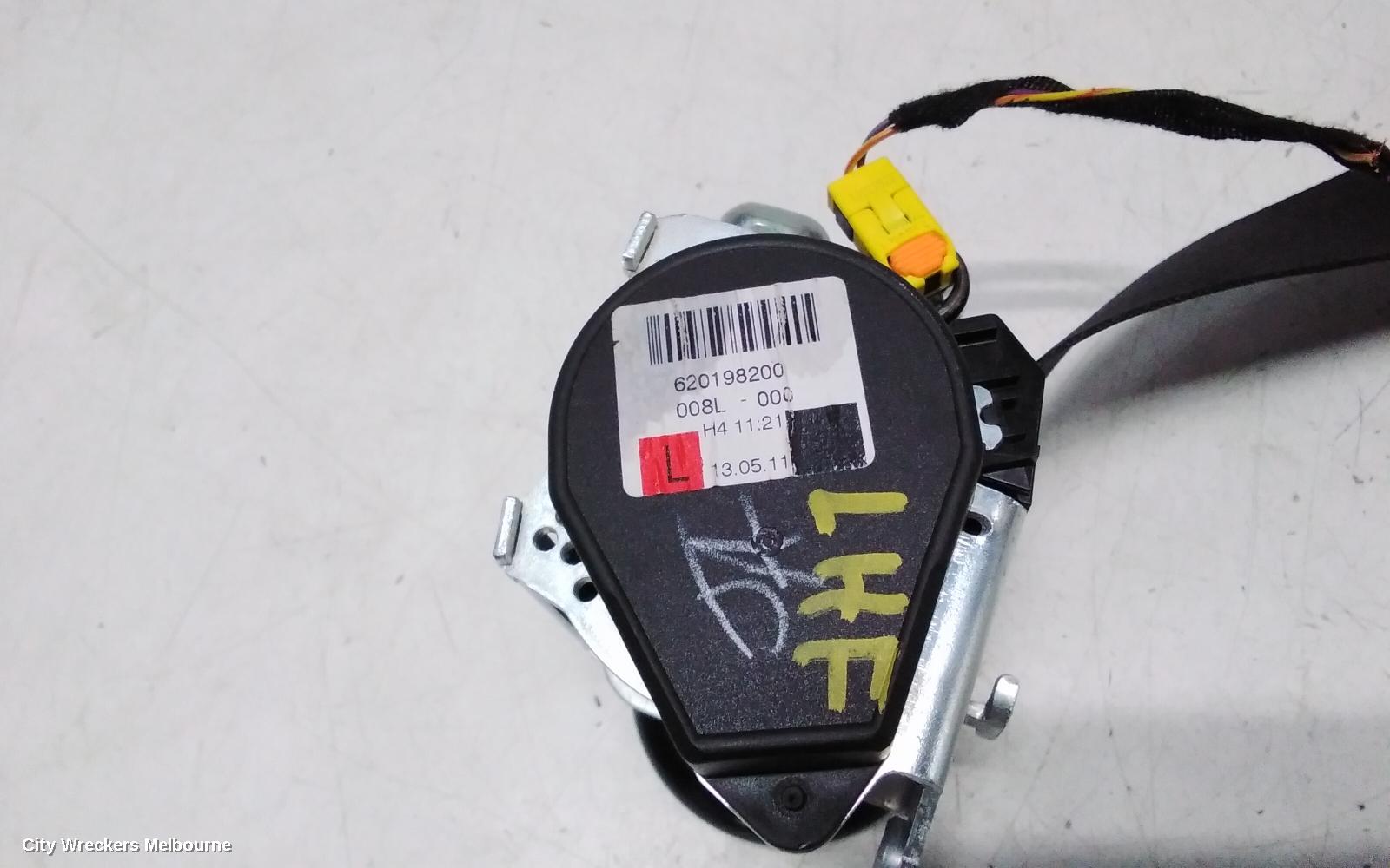 LAND ROVER RANGEROVER EVOQUE SEATBELT/STALK, LH FRONT, SEAT BELT ONLY, 5DR WAGON, POWER SEAT TYPE, L538, 11/2011 - 01/2019