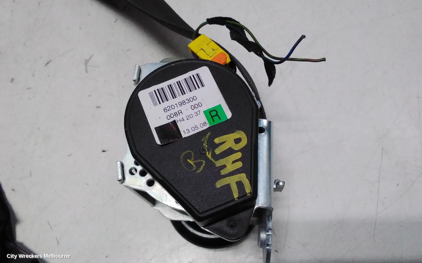 LAND ROVER RANGEROVER EVOQUE SEATBELT/STALK, RH FRONT, SEAT BELT STALK ONLY, 5DR WAGON, POWER SEAT TYPE, L538, 11/2011 - 01/2019