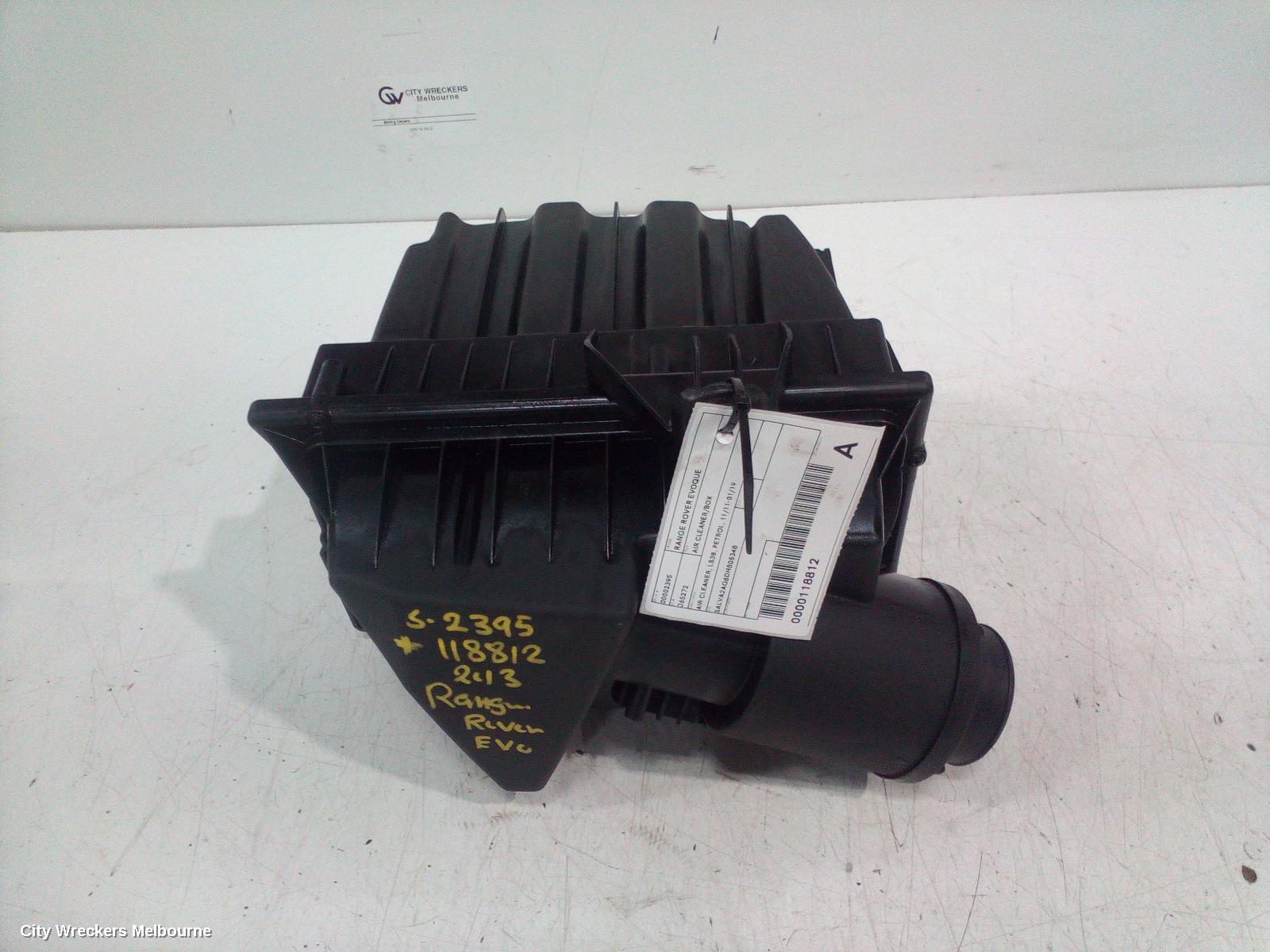 LAND ROVER RANGEROVER EVOQUE AIR CLEANER/BOX, AIR CLEANER, L538, PETROL, 11/2011 - 01/2019