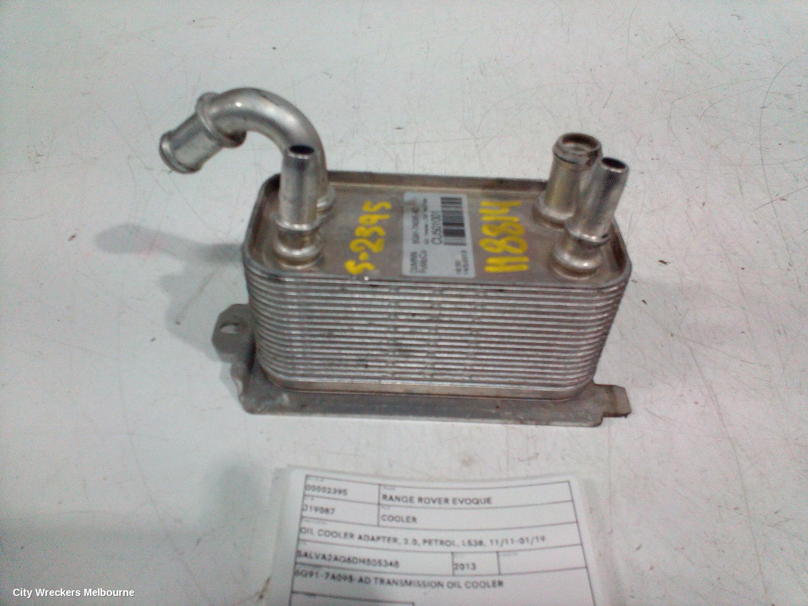 LAND ROVER RANGEROVER EVOQUE COOLER, OIL COOLER ADAPTER, 2.0, PETROL, L538, 11/2011 - 01/2019