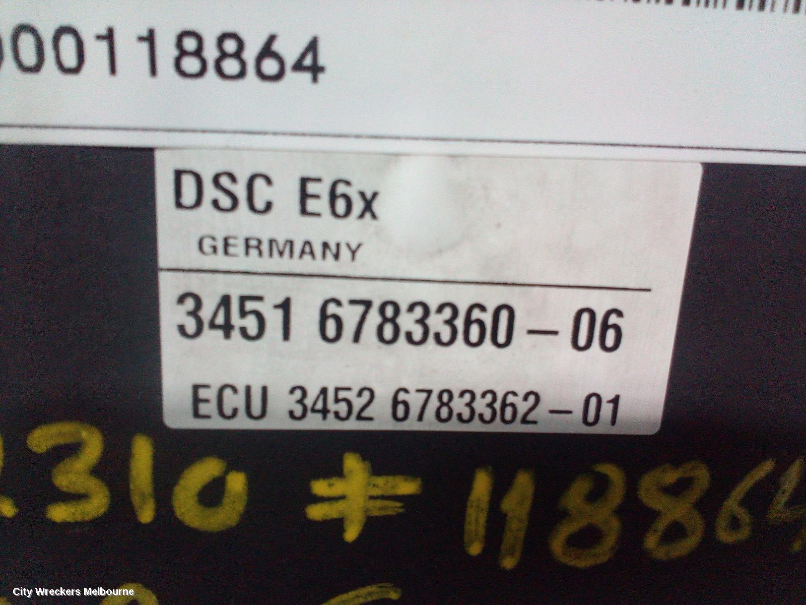 BMW 5 SERIES ABS PUMP/MODULATOR, E60, ON MODULE P/N 34516783360, ON ALLOY P/N 0265250217 P/N 34516774679, 10/2003 - 04/2010